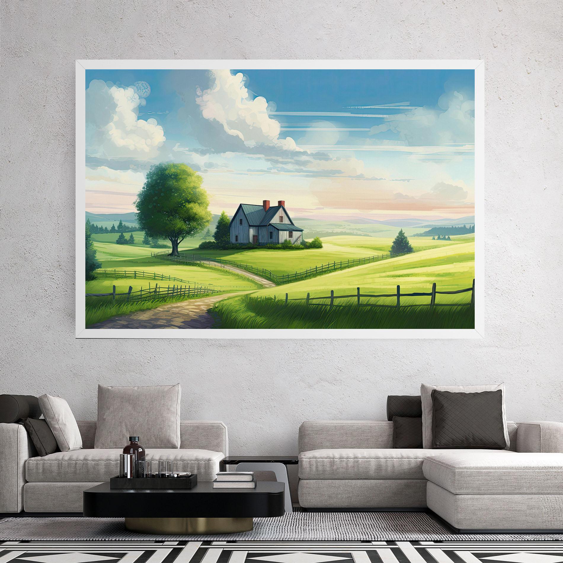Vászonkép Calming Rural View mockup 2
