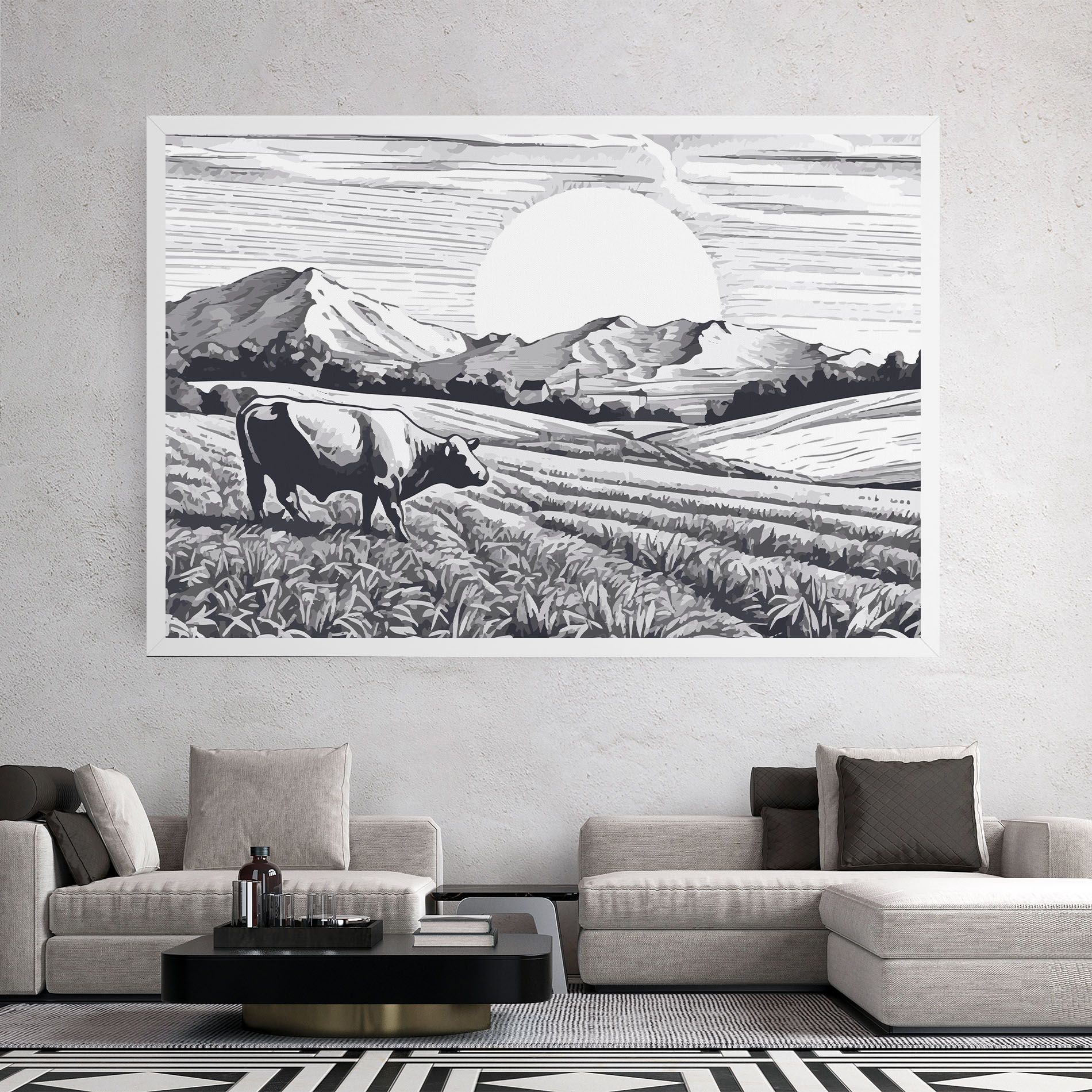 Cow Grey Ink mockup 2