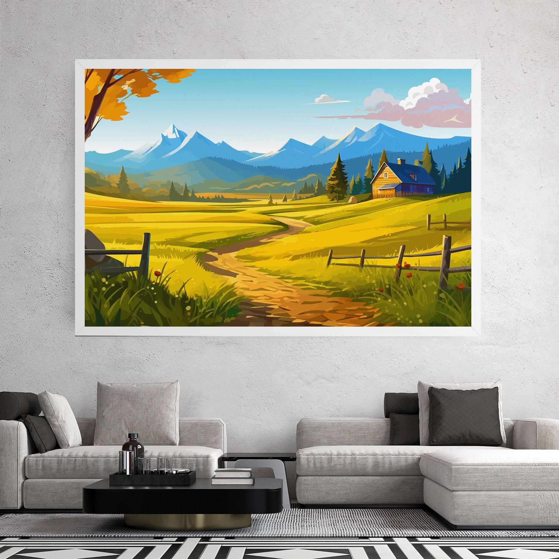 Vászonkép Daylight Rural View mockup 2