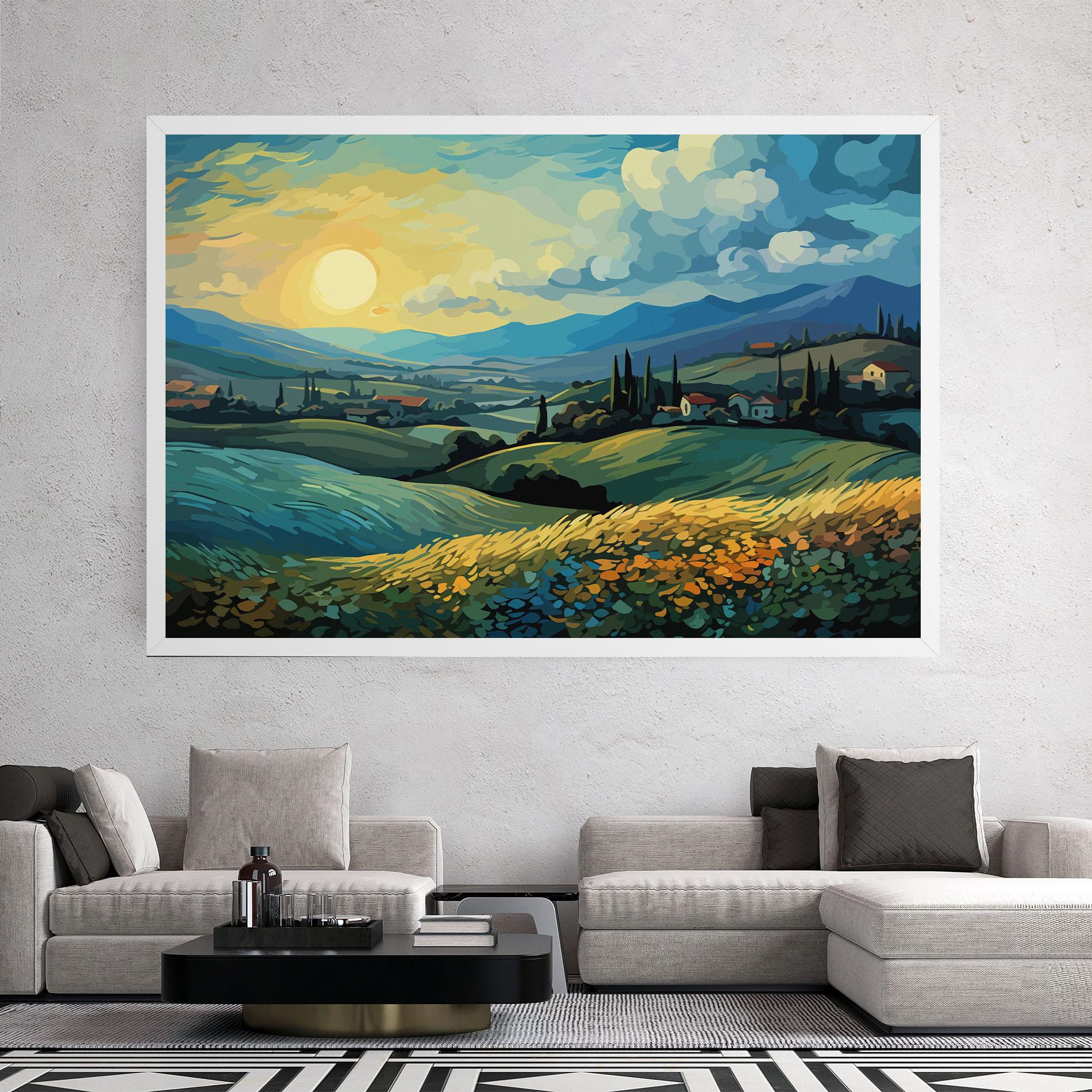 Vászonkép Fantasy Blue View mockup 2