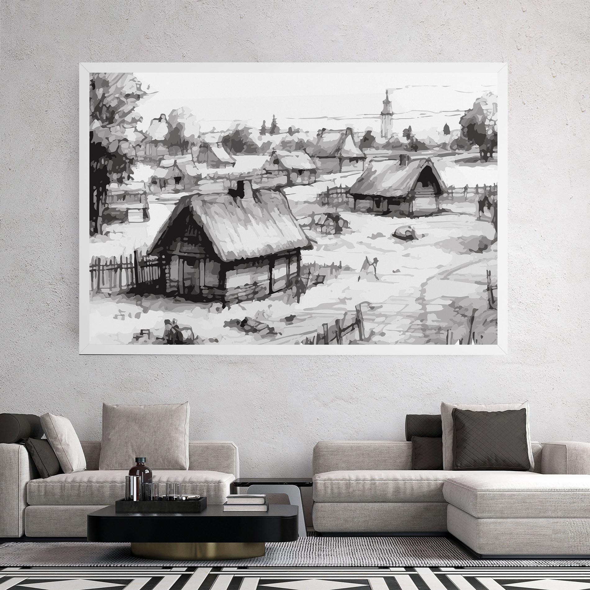 Vászonkép Farm Grey Ink mockup 2