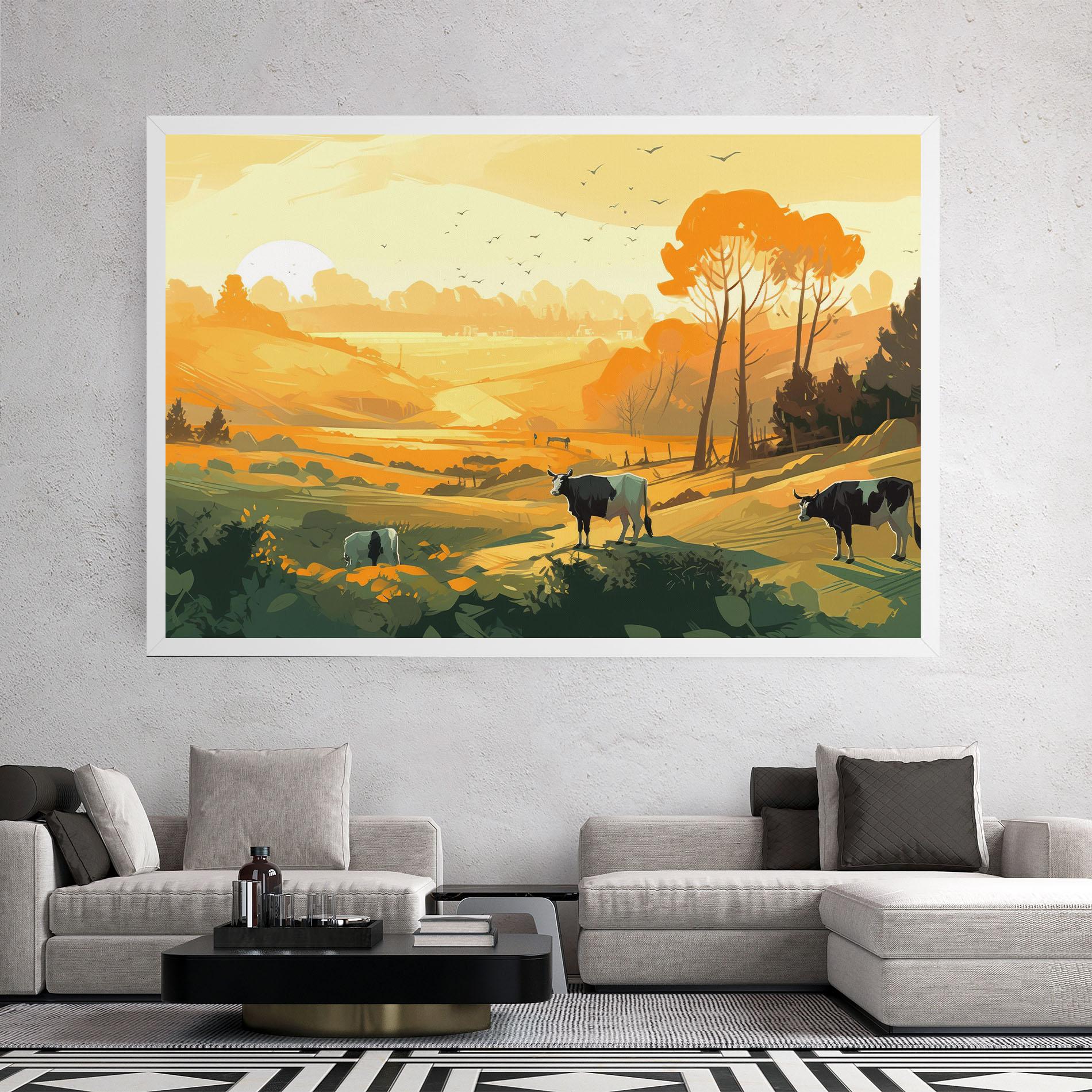 Vászonkép Farm With Sunlight mockup 2