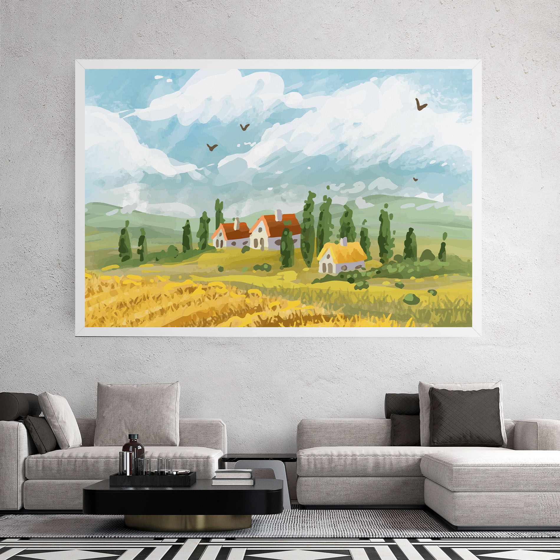 Orange Yellow House mockup 2