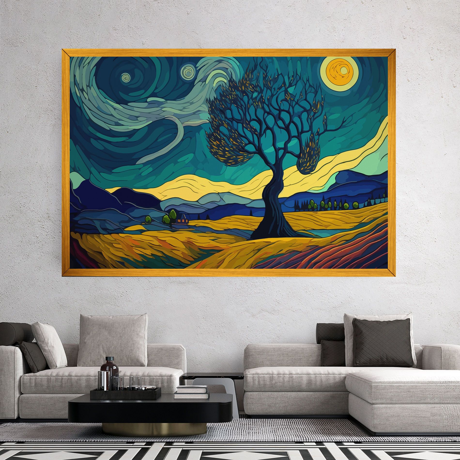 Abstract Rural Art mockup 2