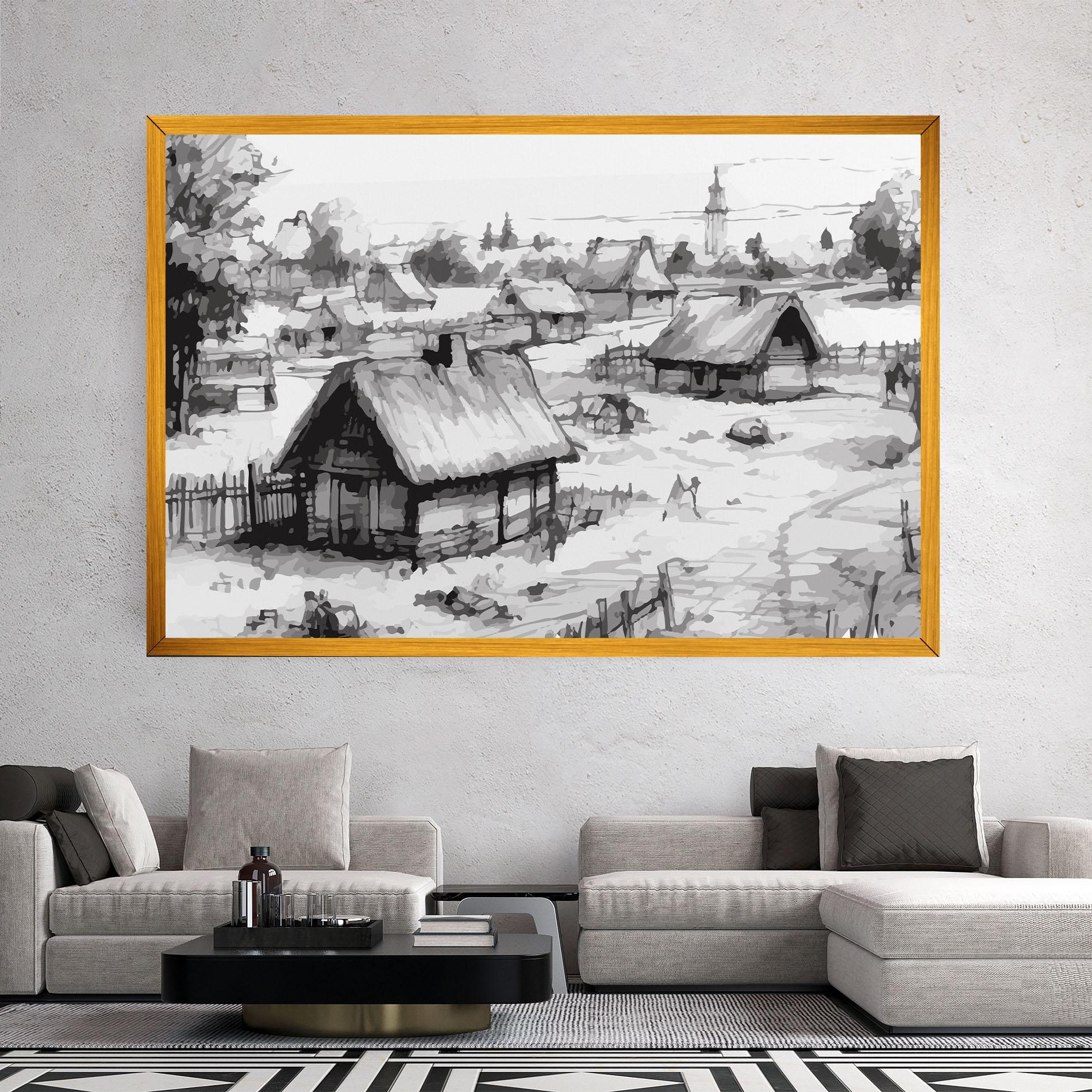 Vászonkép Farm Grey Ink mockup 2