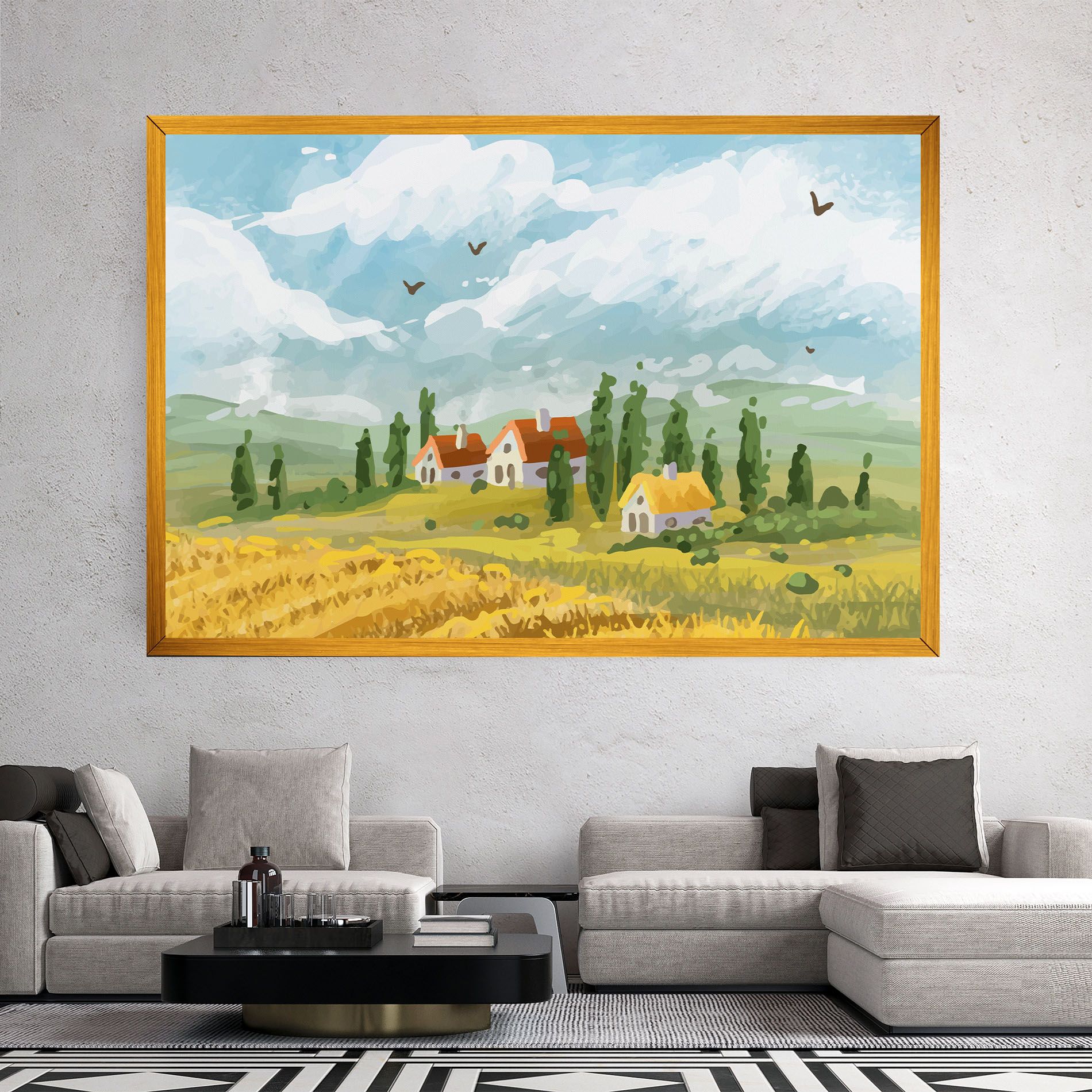 Orange Yellow House mockup 2