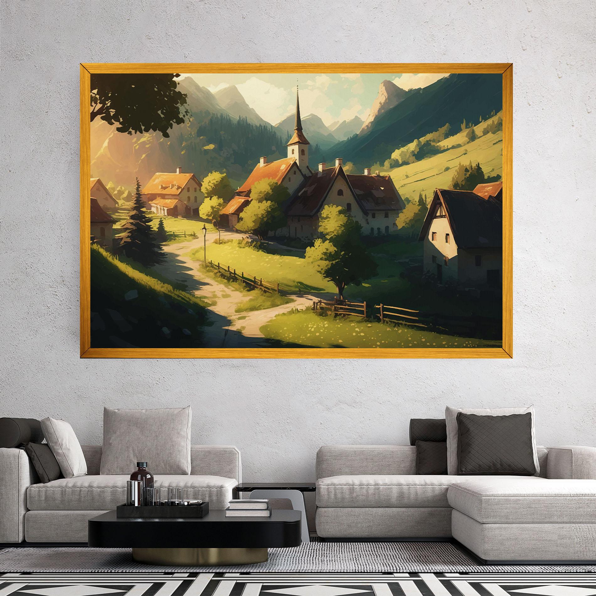 Vászonkép Village Dreamy View mockup 2