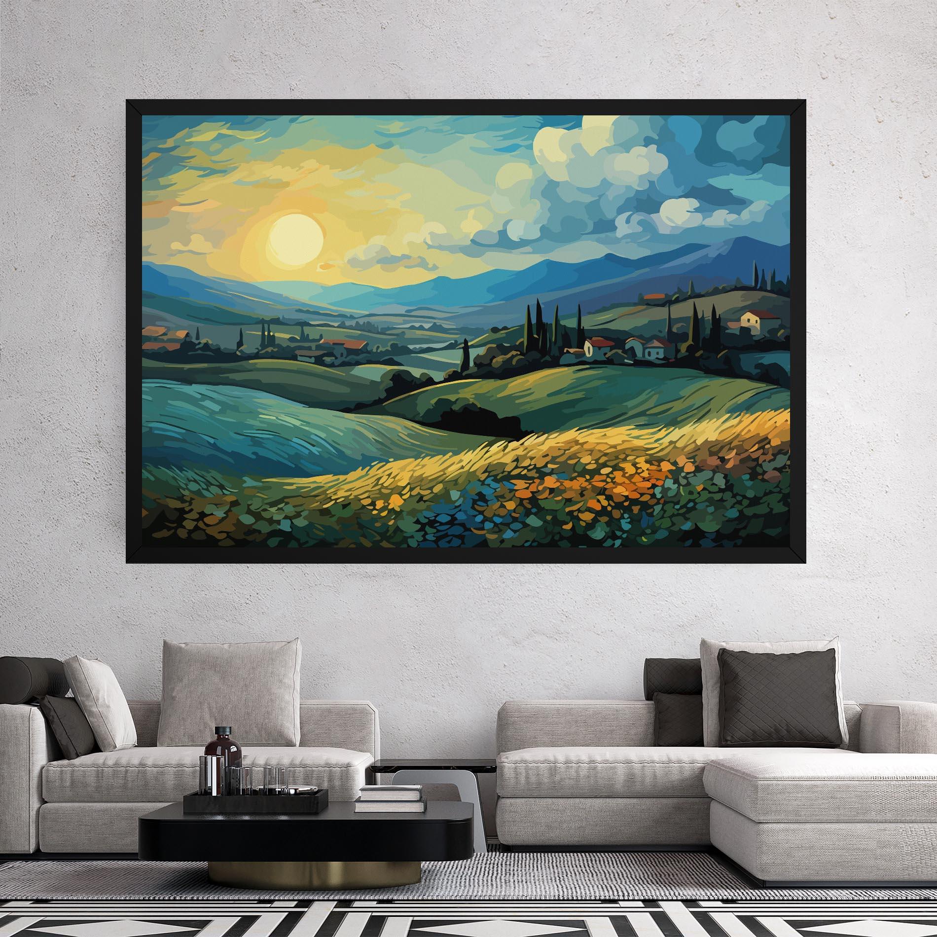 Vászonkép Fantasy Blue View mockup 2