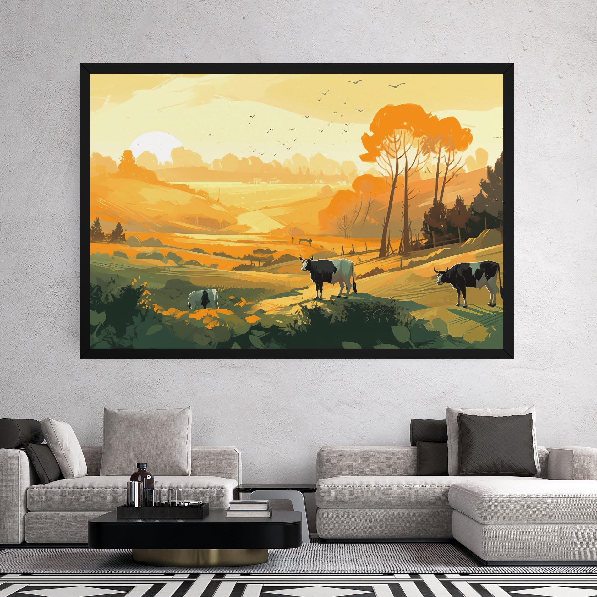 Vászonkép Farm With Sunlight mockup 2