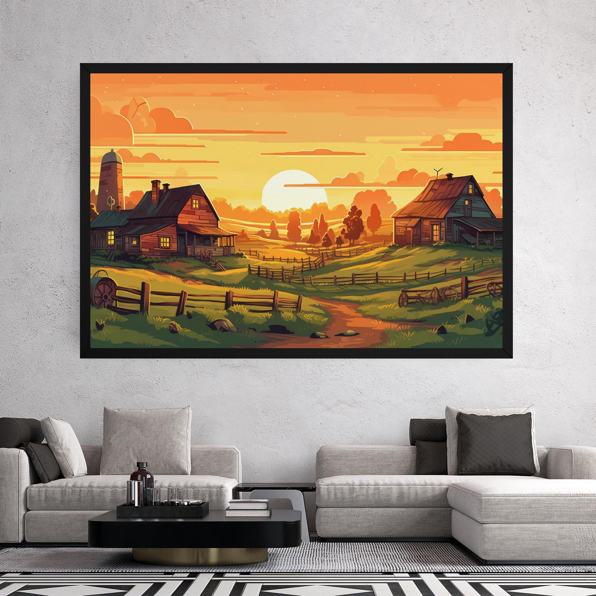Vászonkép Farmhouse Sunlight mockup 2
