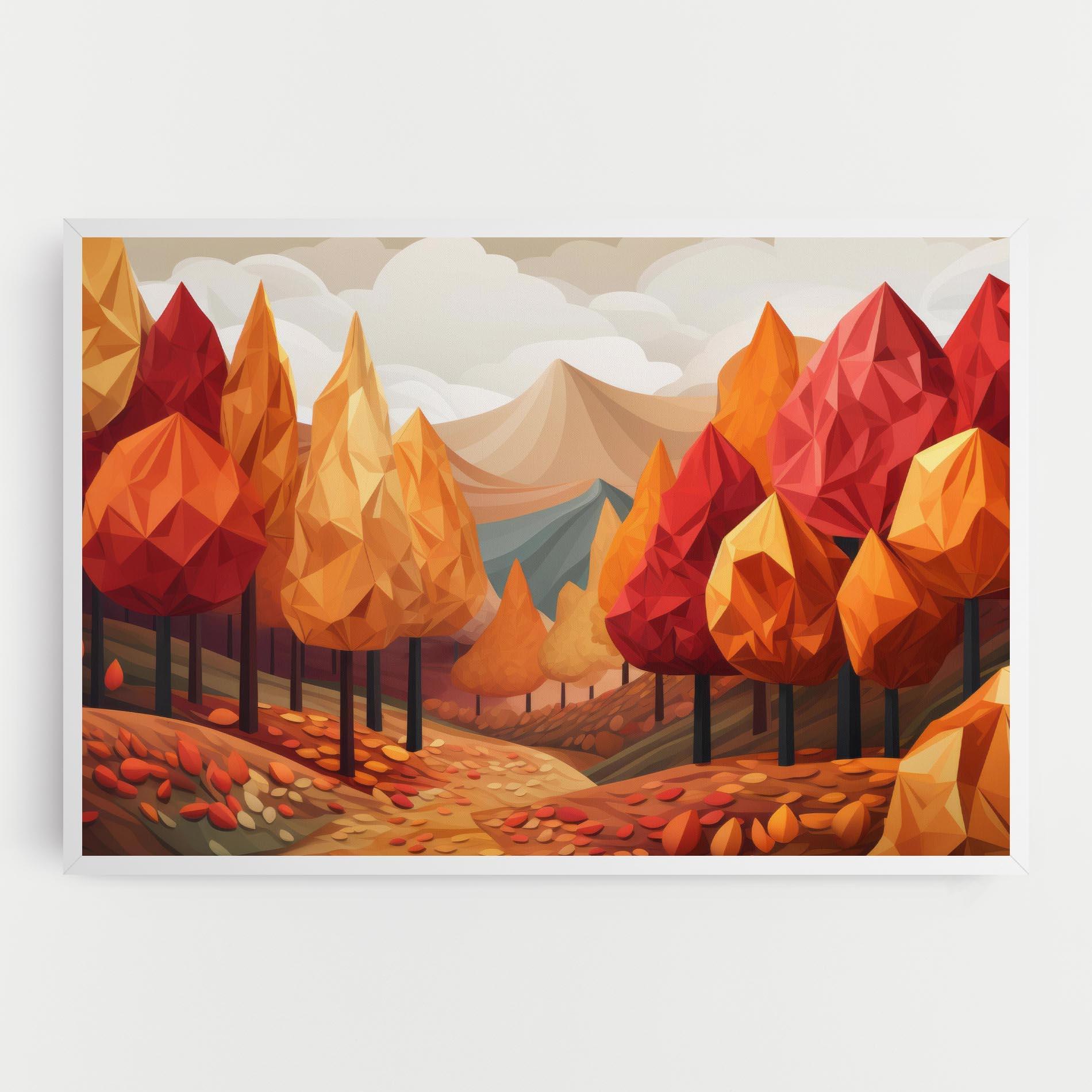Vászonkép Colorful Trees Art mockup 0