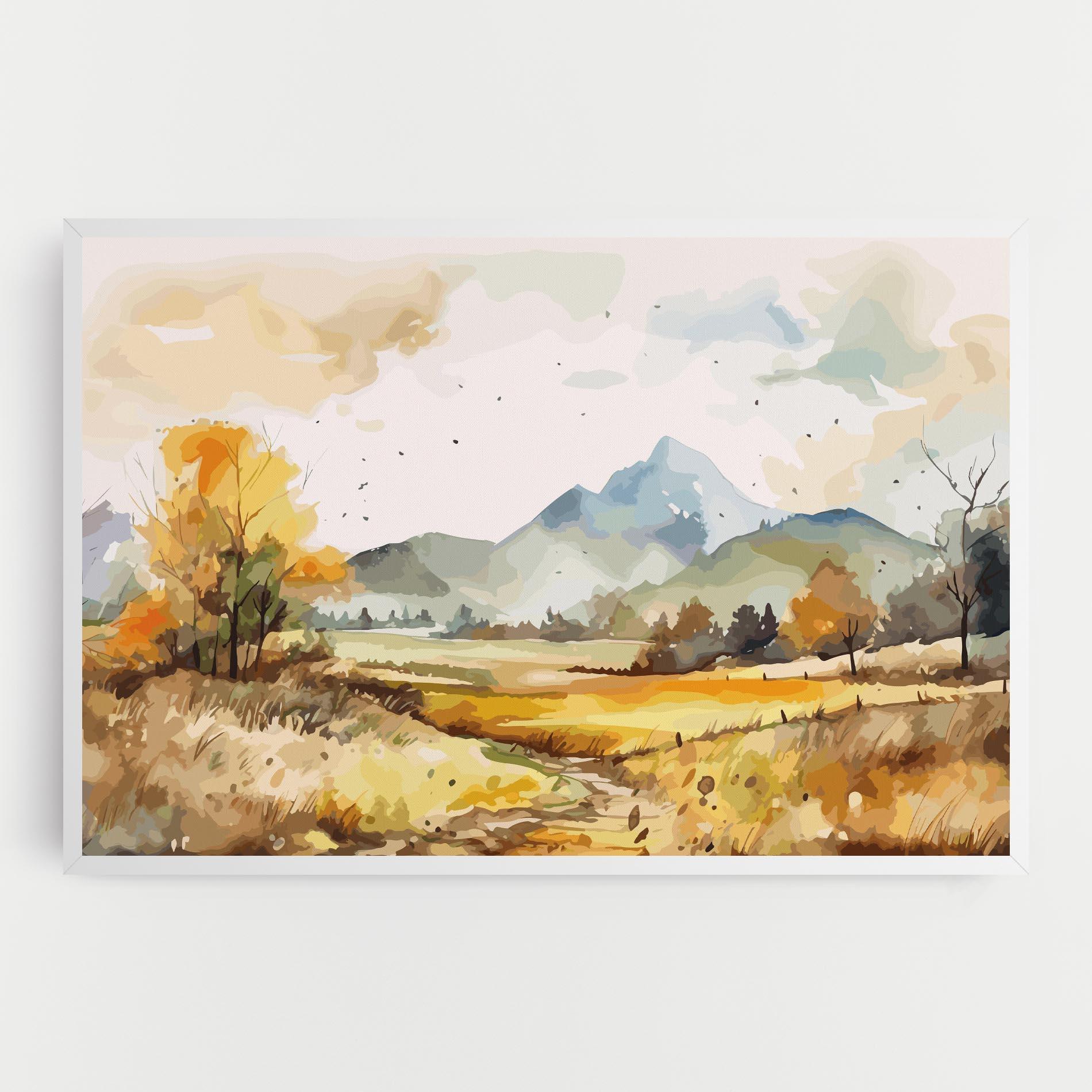 Vászonkép Yellow Blue Autumn mockup 0