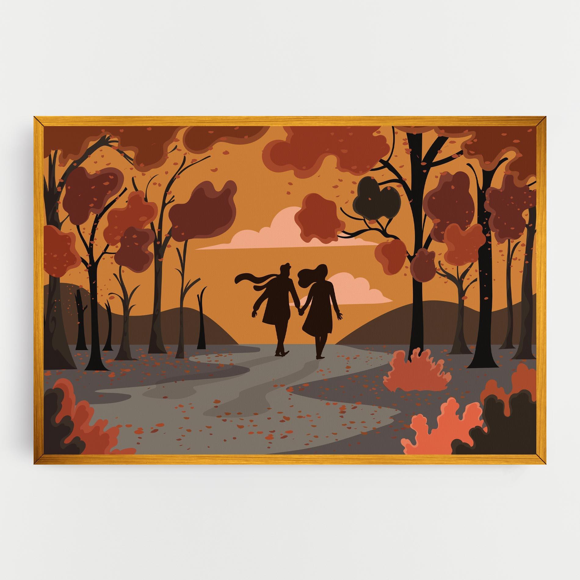 Vászonkép Autumn Couple mockup 0