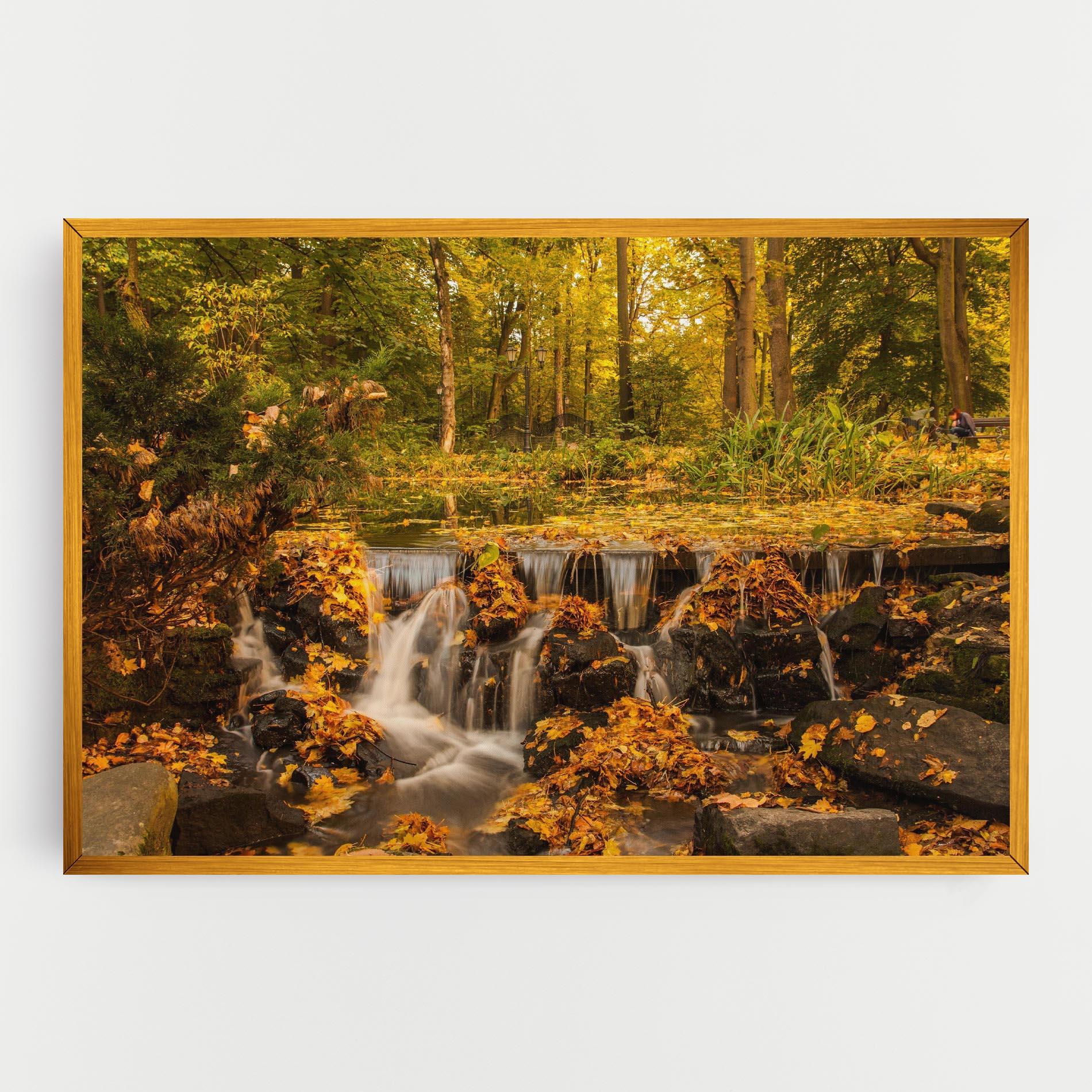 Vászonkép Autumn Waterfall mockup 0