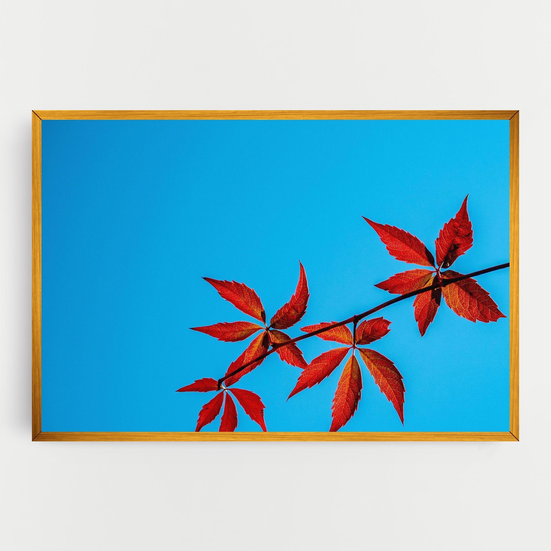 Vászonkép Red Small Leaves mockup 0