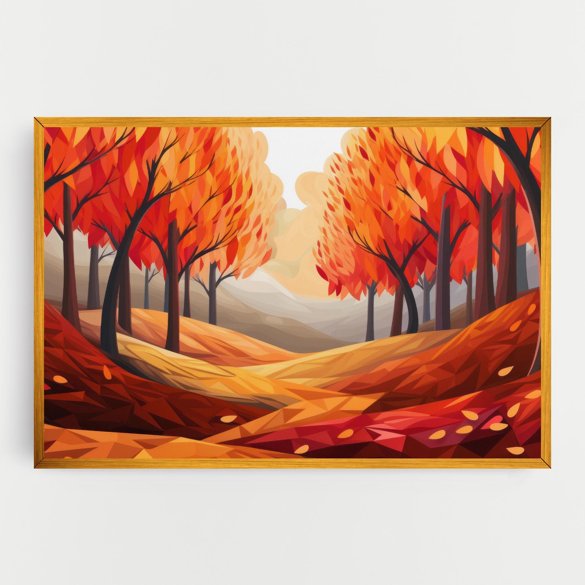 Vászonkép Red Trees Art mockup 0