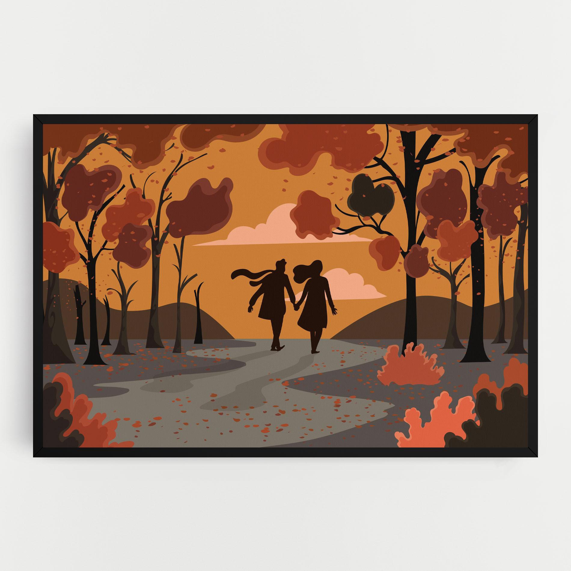 Vászonkép Autumn Couple mockup 0