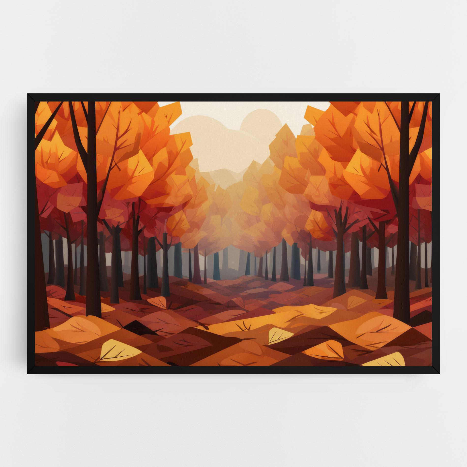 Vászonkép Autumn Forest View mockup 0