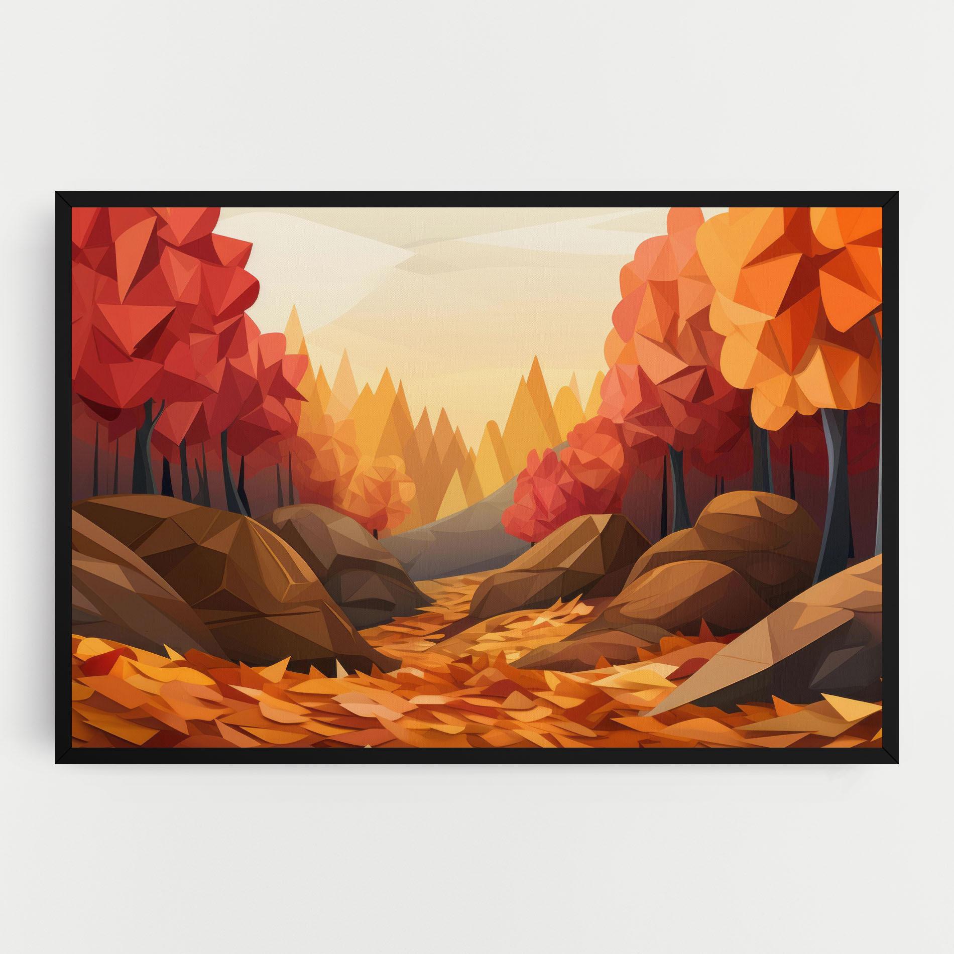 Vászonkép Autumn Orange Forest mockup 0
