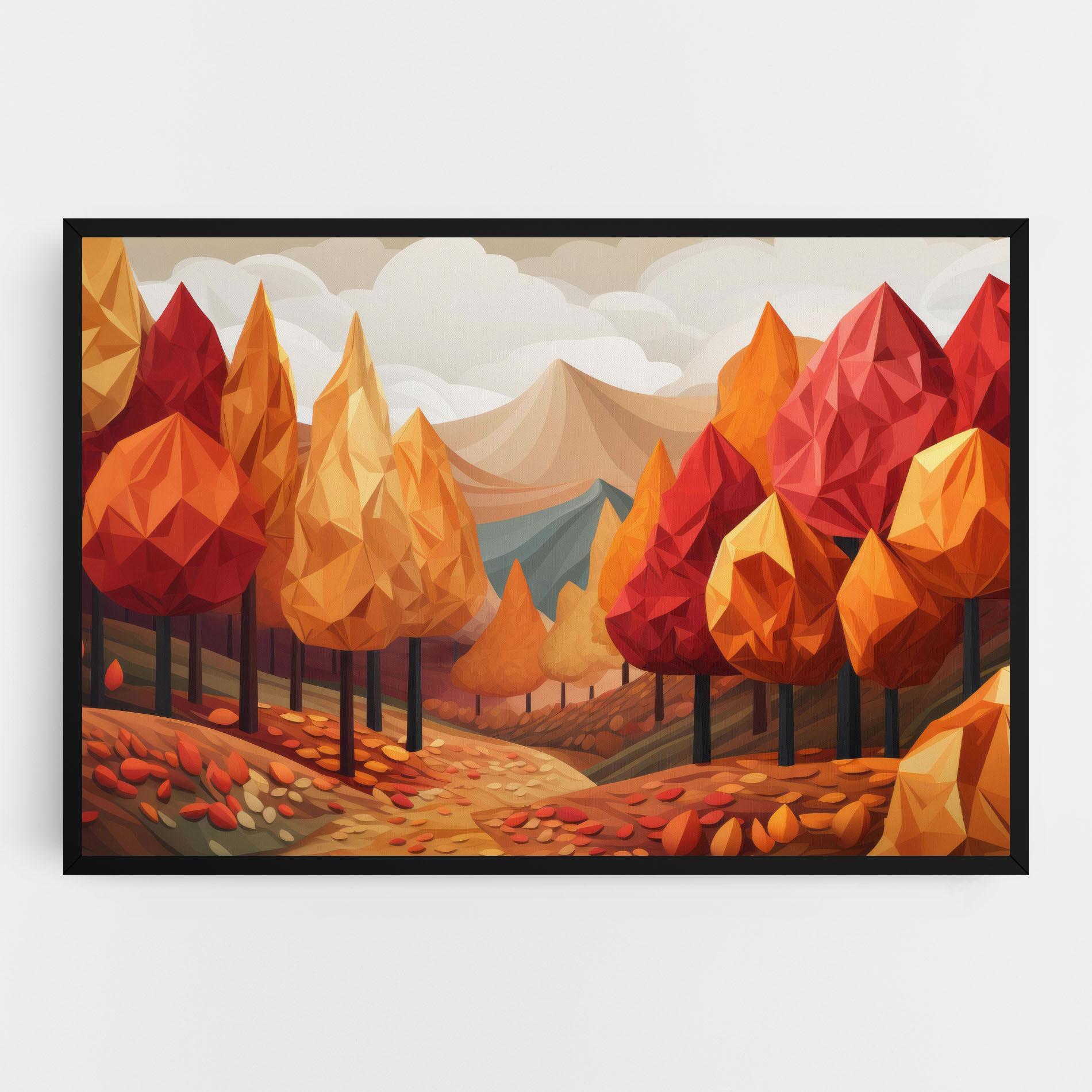 Vászonkép Colorful Trees Art mockup 0