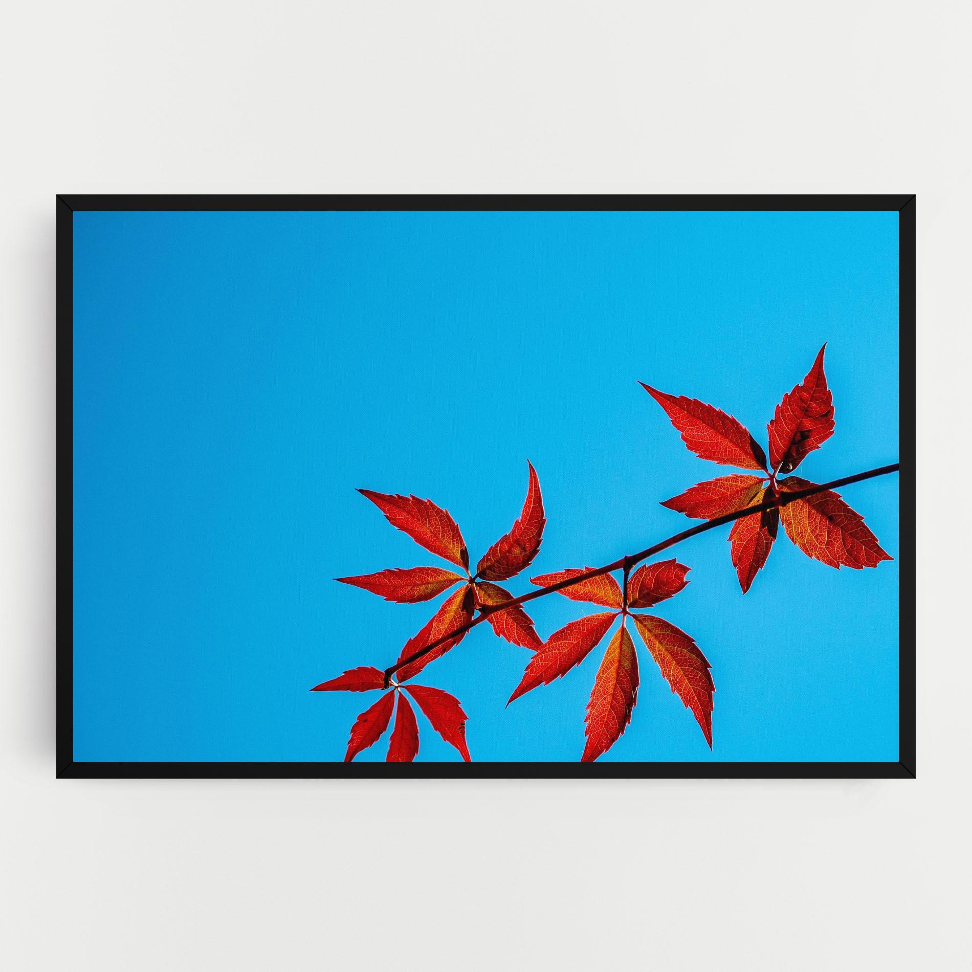 Vászonkép Red Small Leaves mockup 0