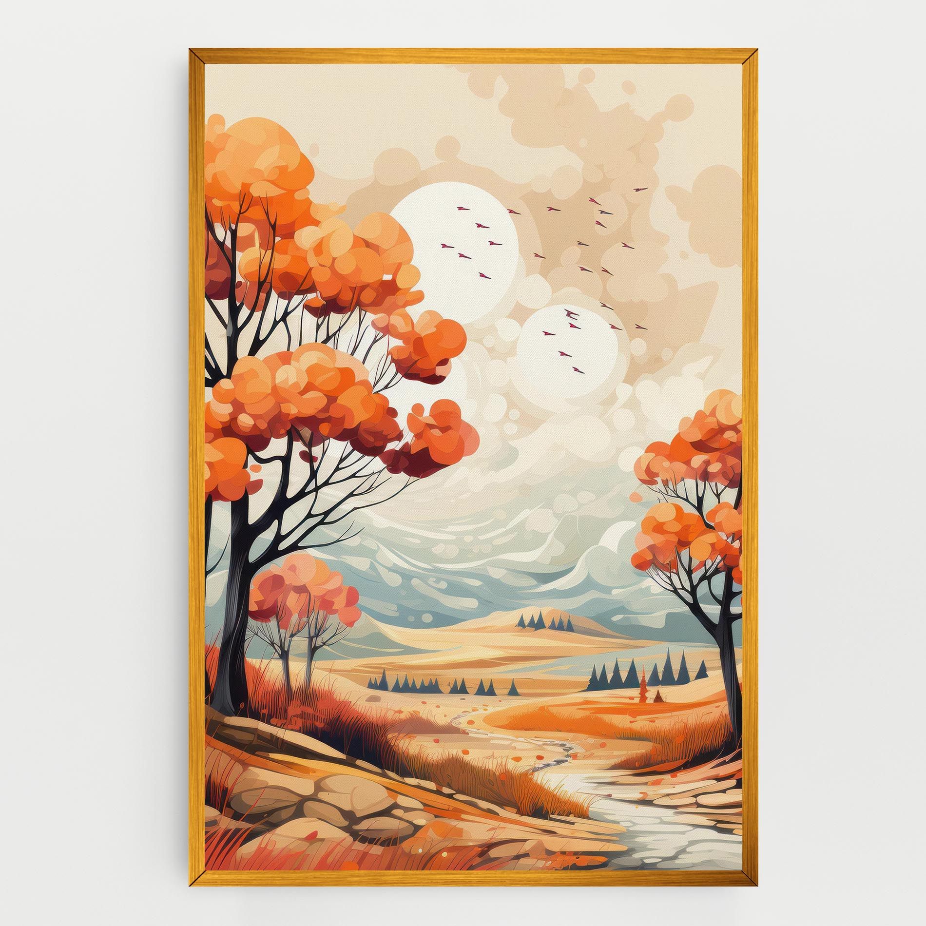 Autumn Tree Painting mockup 0