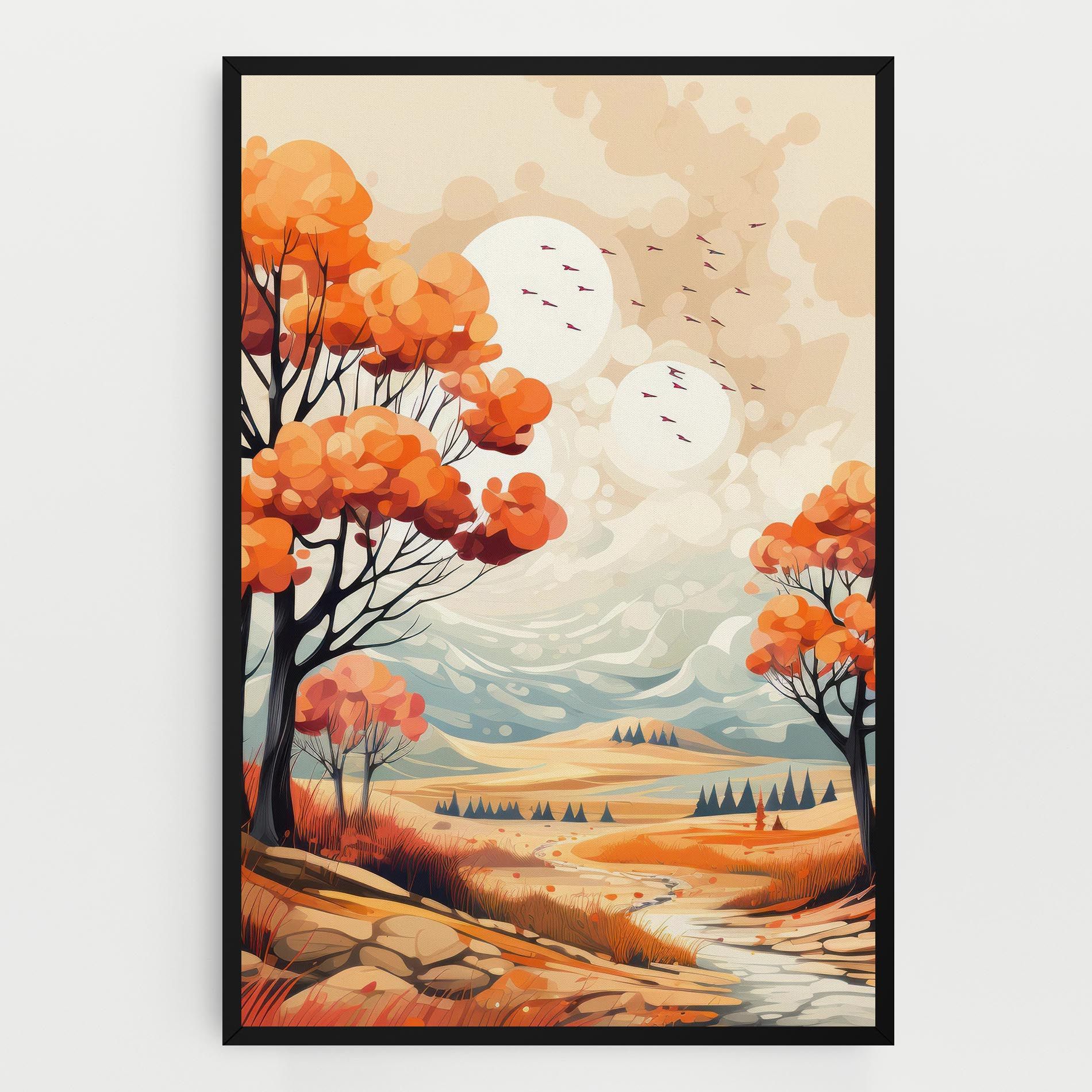 Autumn Tree Painting mockup 0