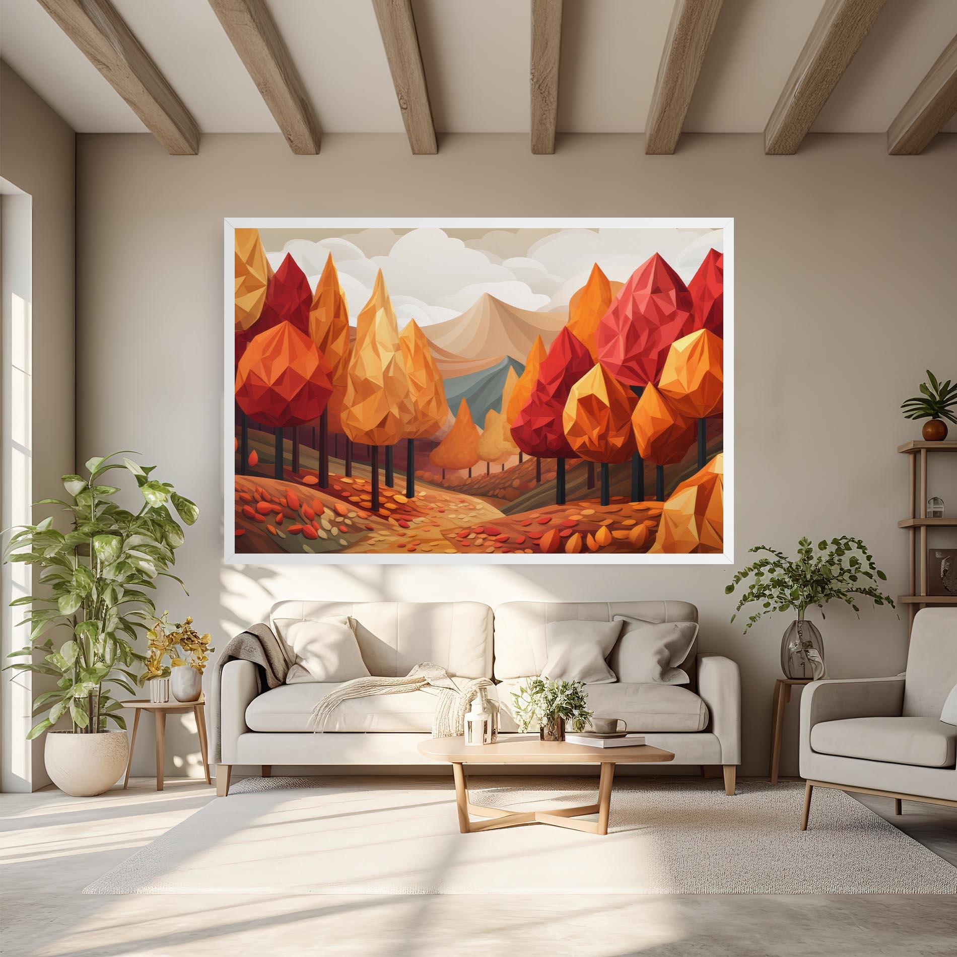 Vászonkép Colorful Trees Art mockup 6