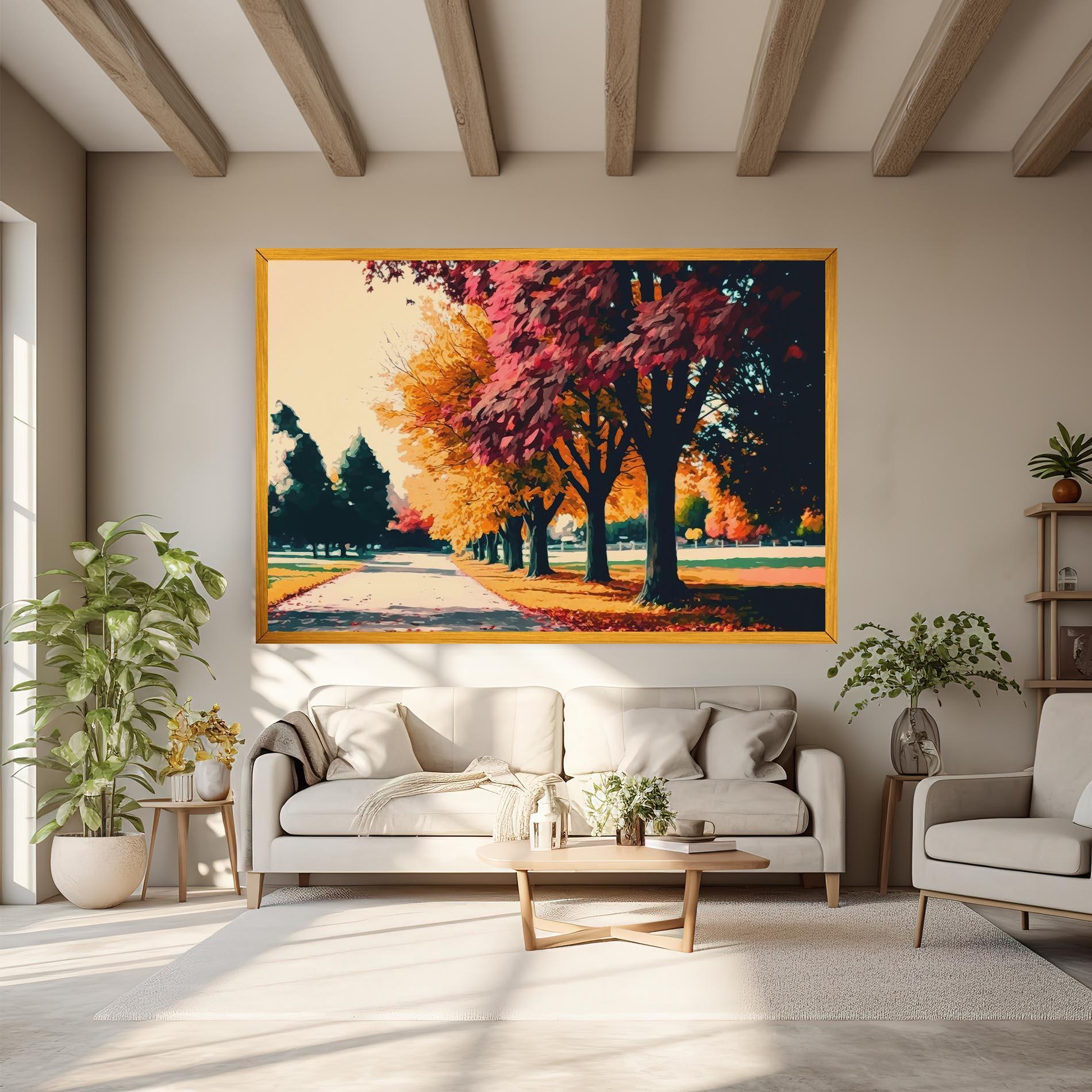 Vászonkép Autumn Park mockup 6