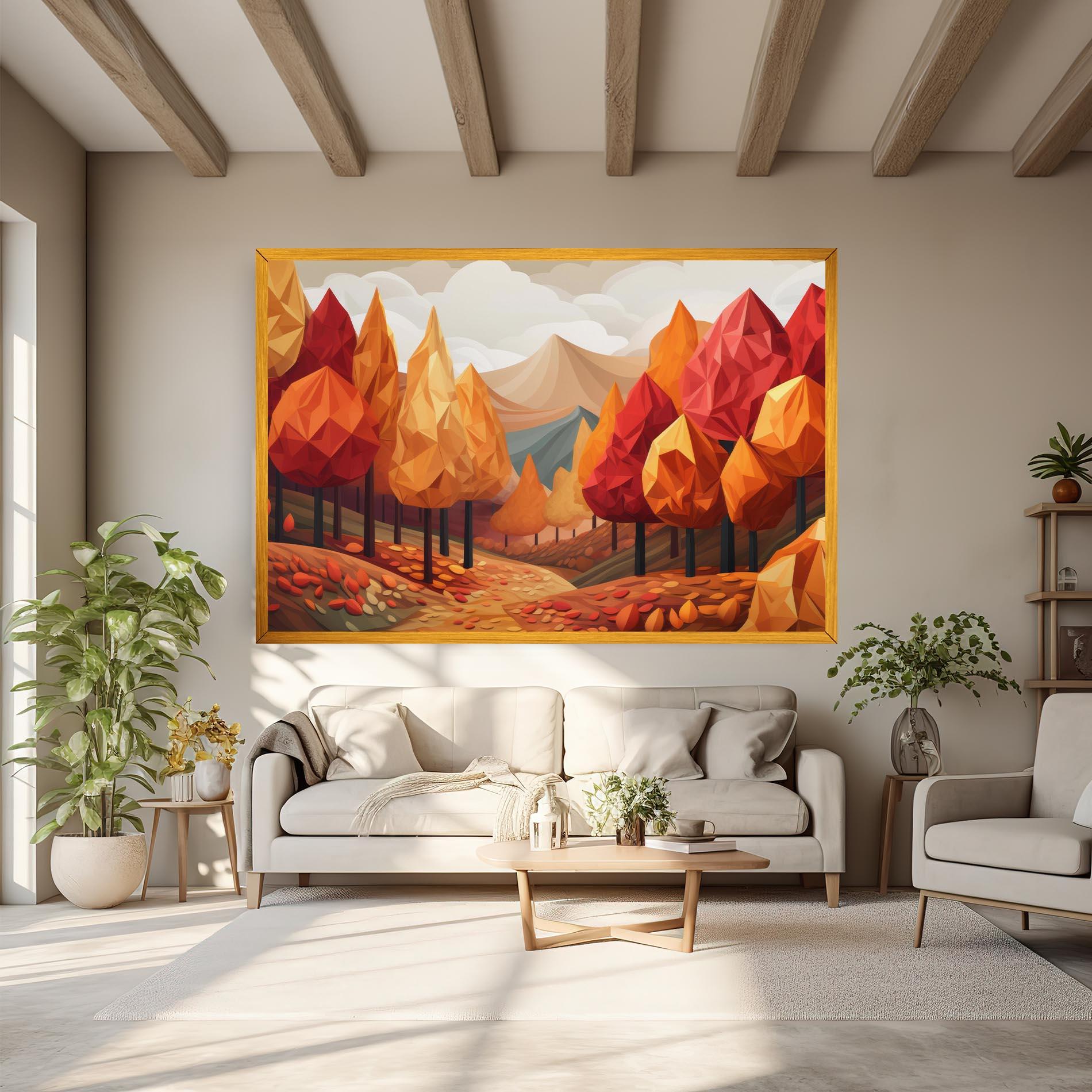 Vászonkép Colorful Trees Art mockup 6