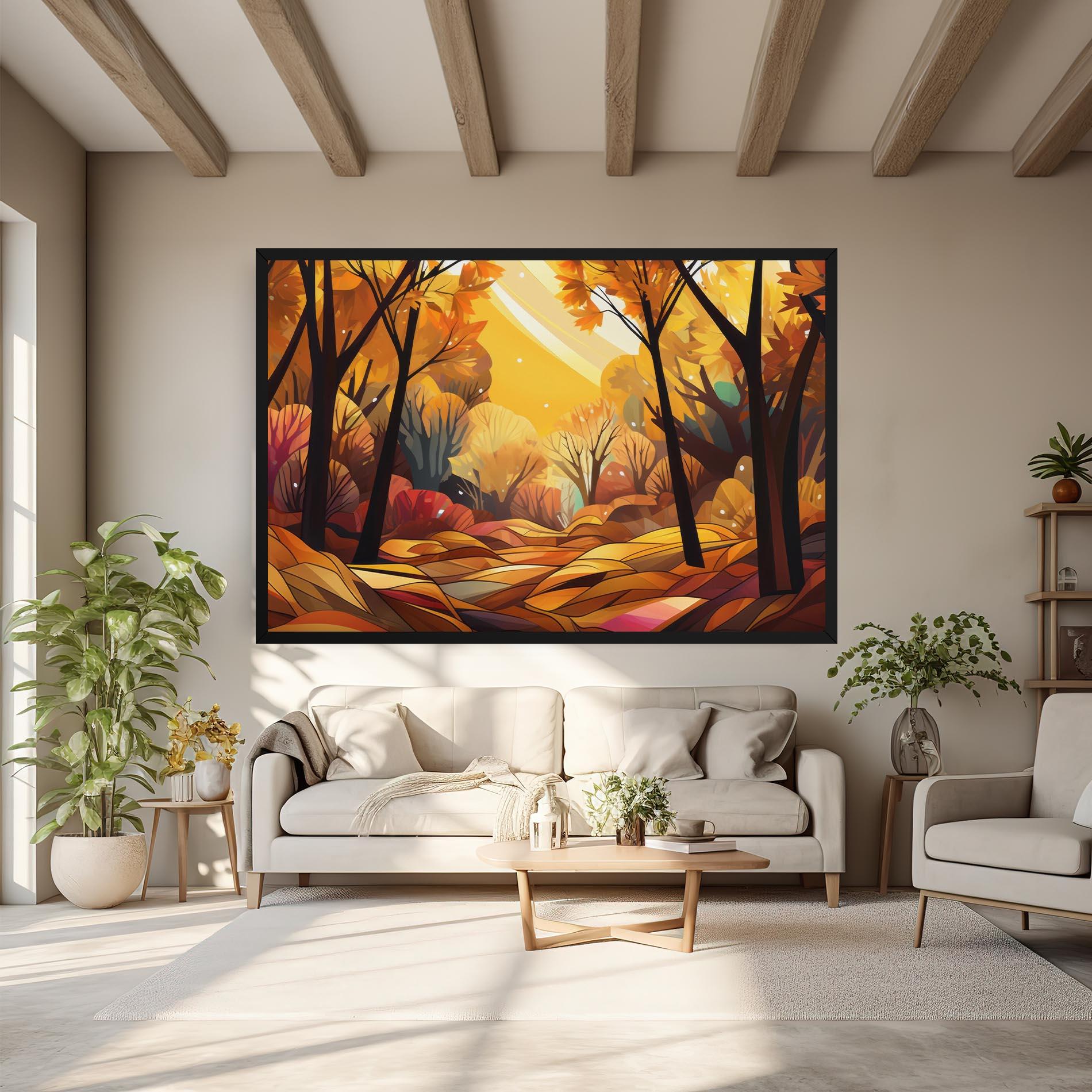 Vászonkép Autumn Forest Art mockup 6