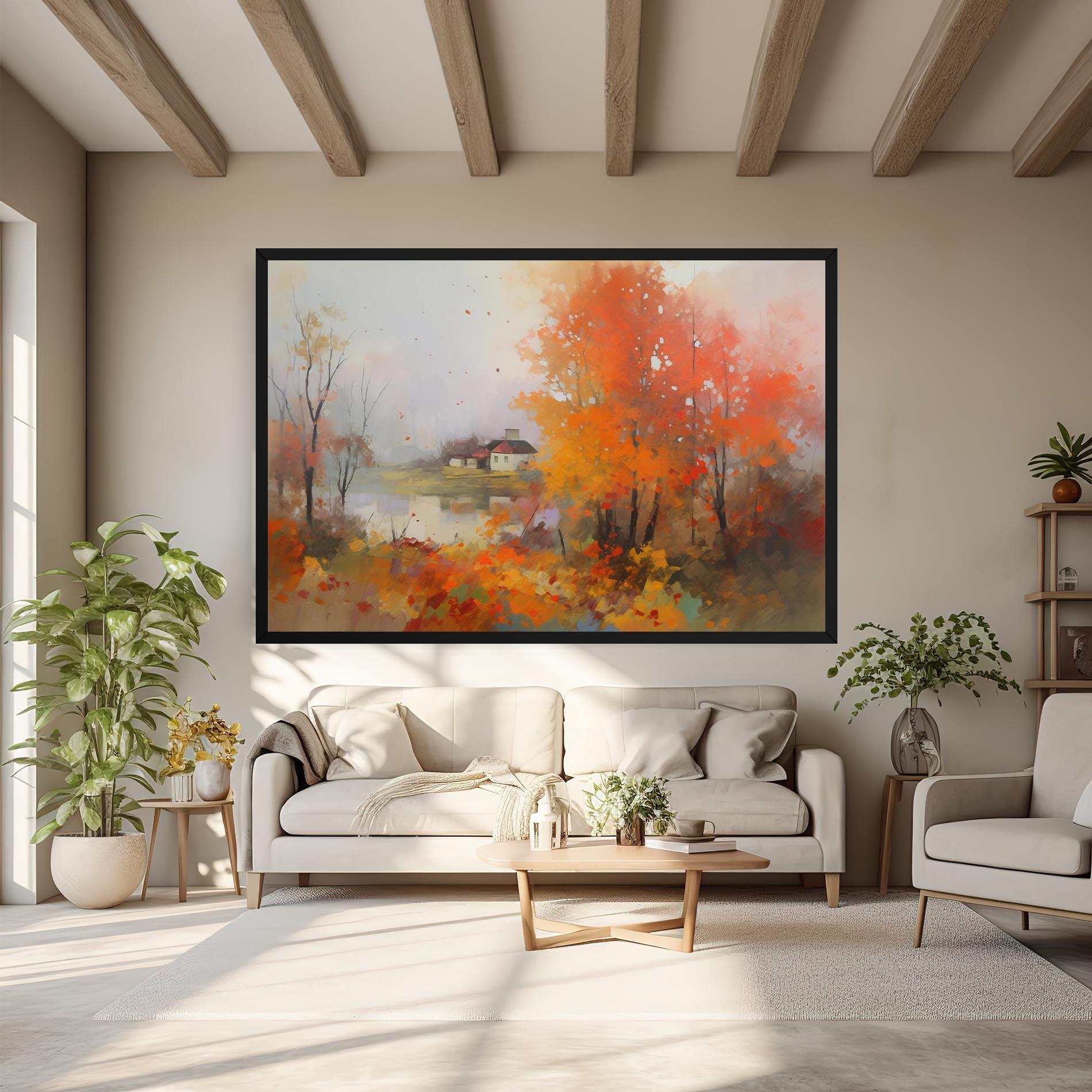 Vászonkép Autumnal Painting mockup 6