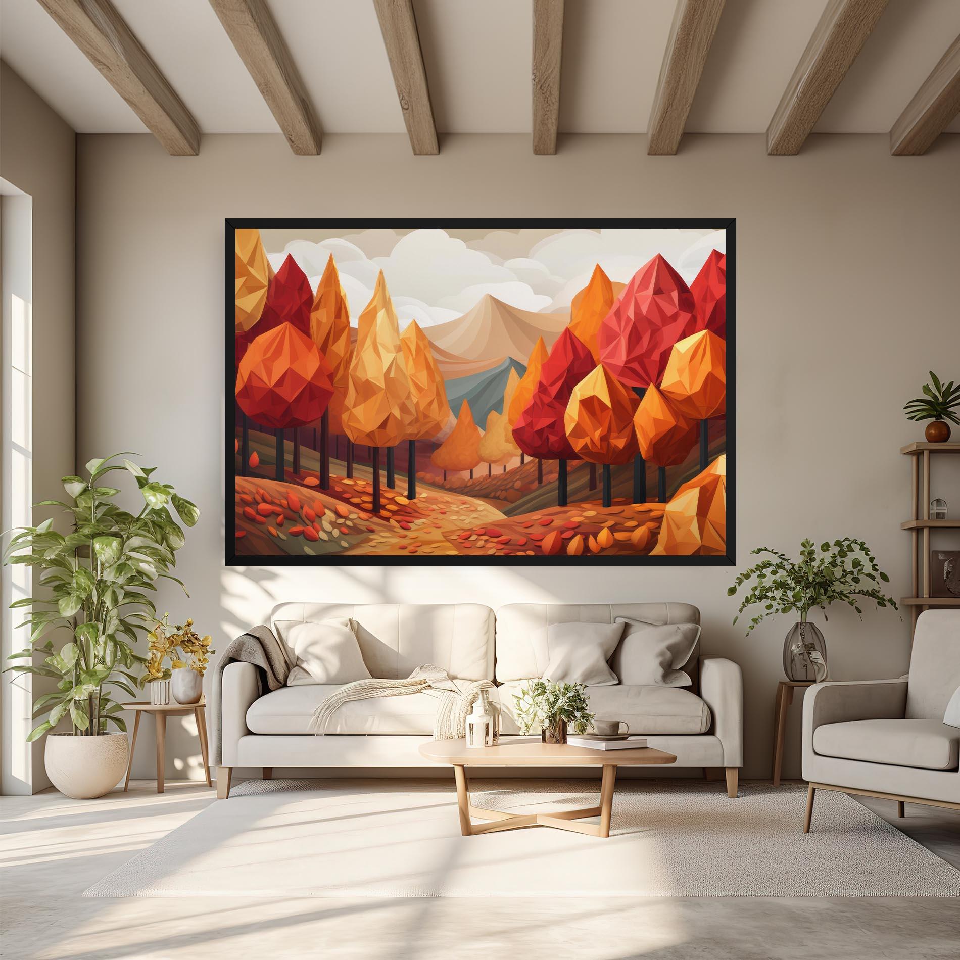 Vászonkép Colorful Trees Art mockup 6