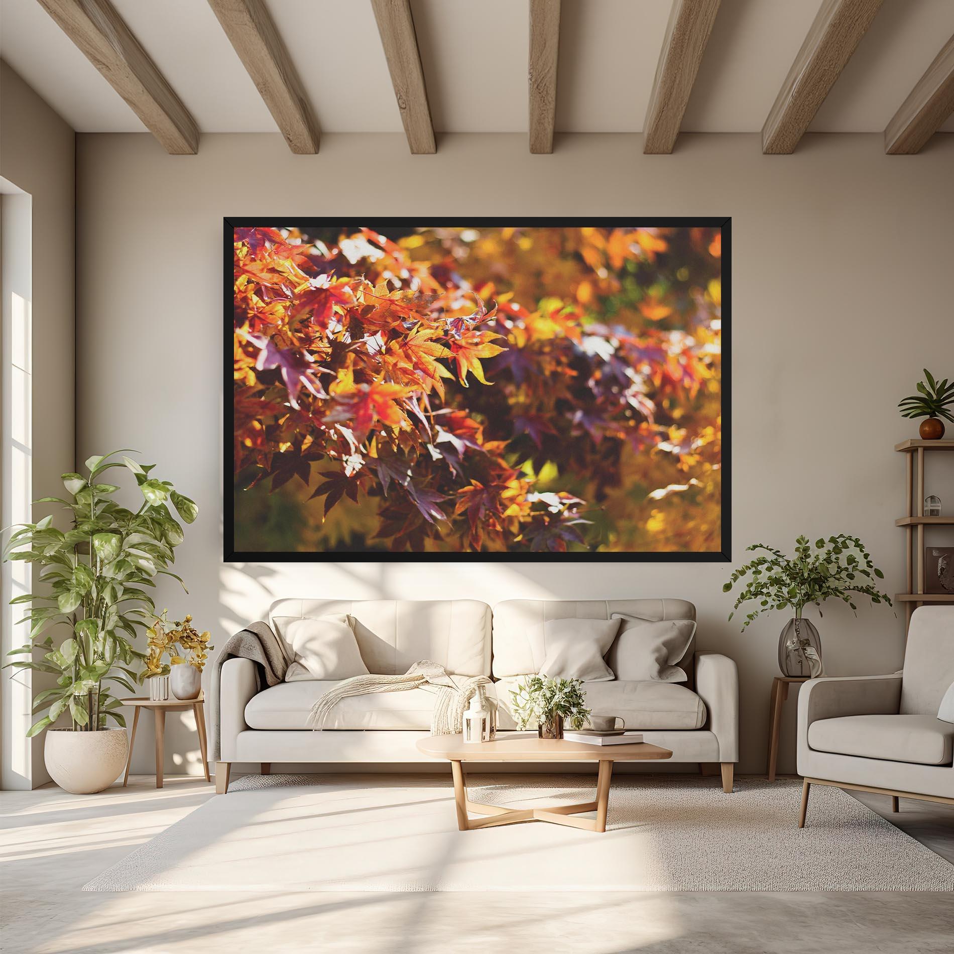 Vászonkép Dark Red Leaves mockup 6