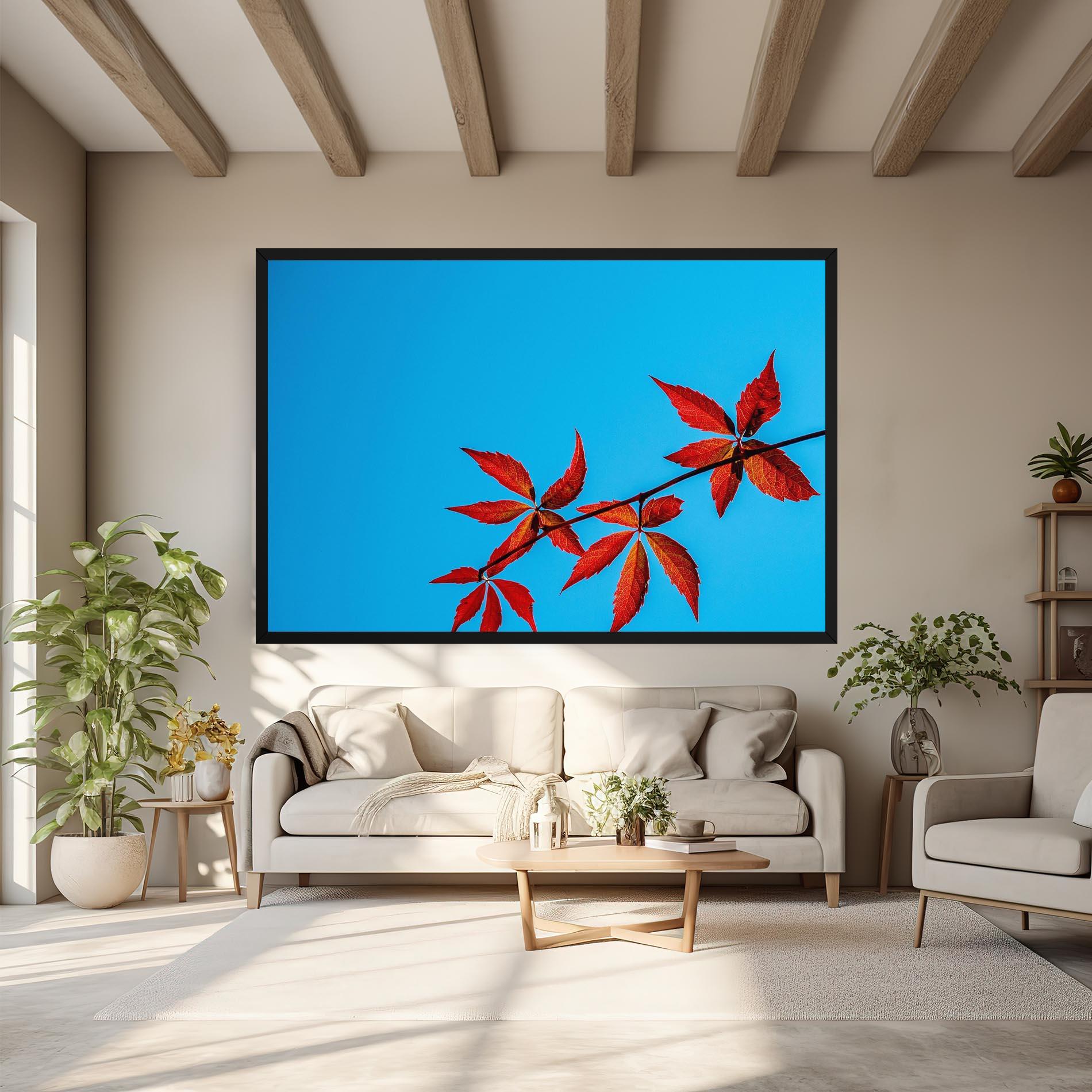 Vászonkép Red Small Leaves mockup 6