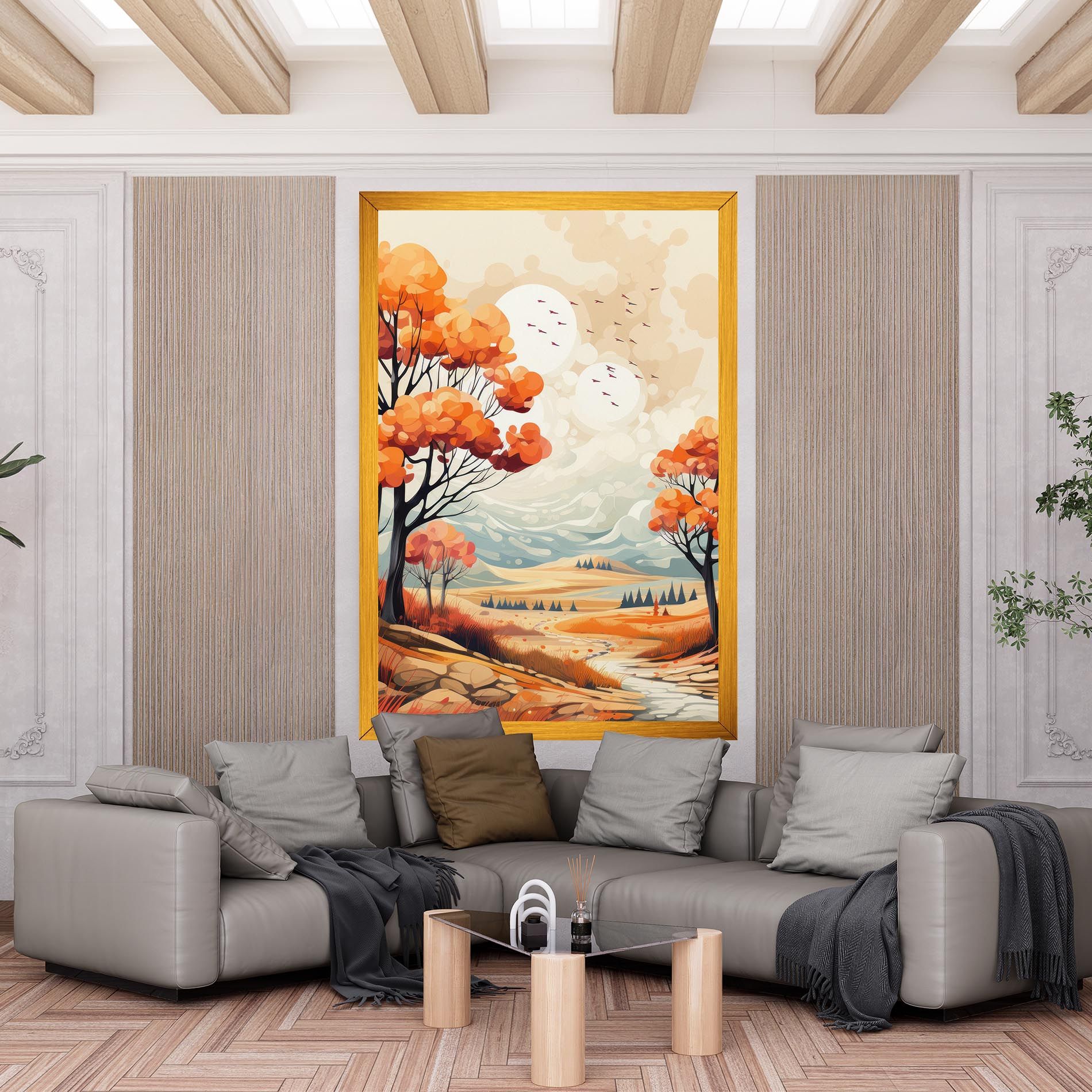 Autumn Tree Painting mockup 6
