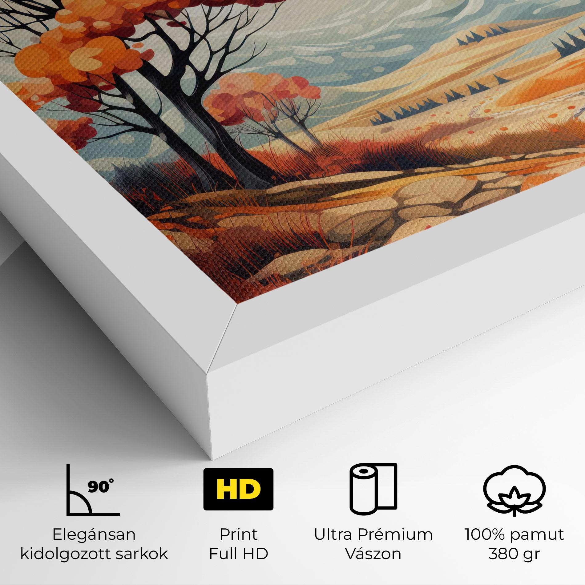 Vászonkép Autumn Tree Painting mockup 4