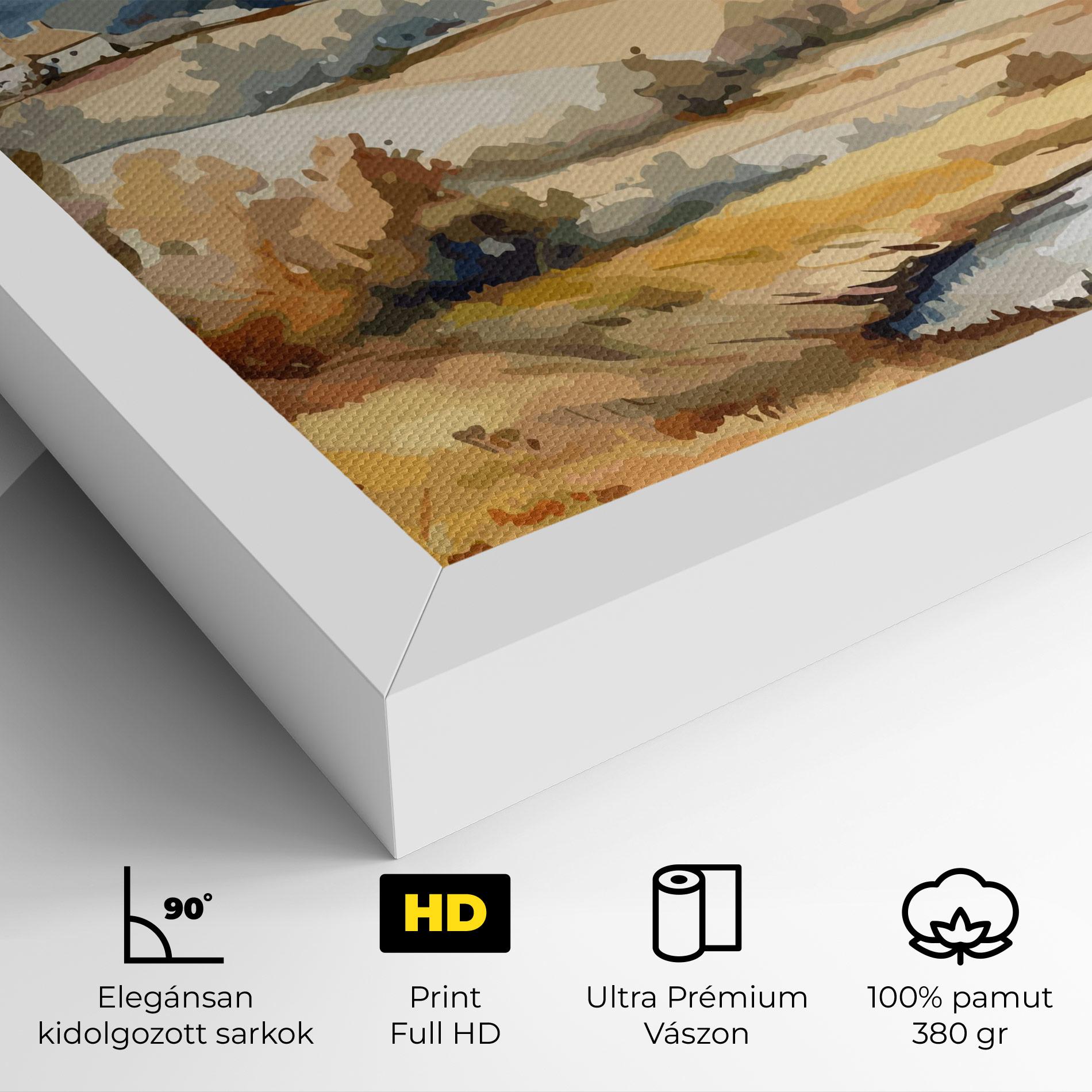 Vászonkép Blue Orange Autumn mockup 4