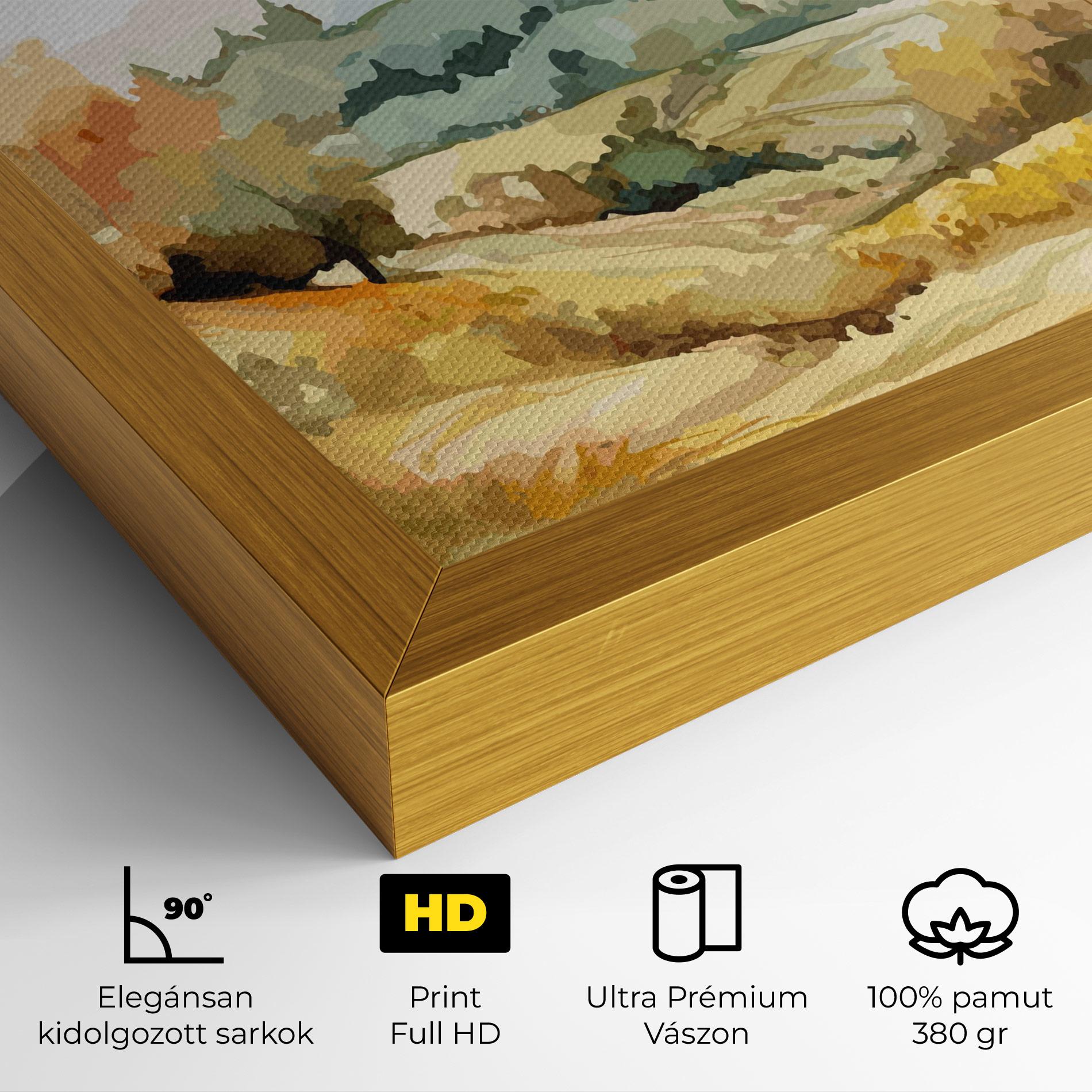 Vászonkép Green Yellow Autumn mockup 4