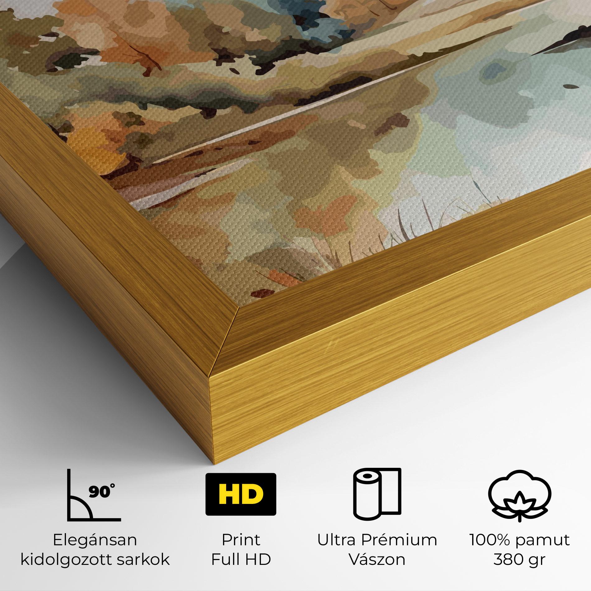 Vászonkép Watercolor Autumn mockup 4