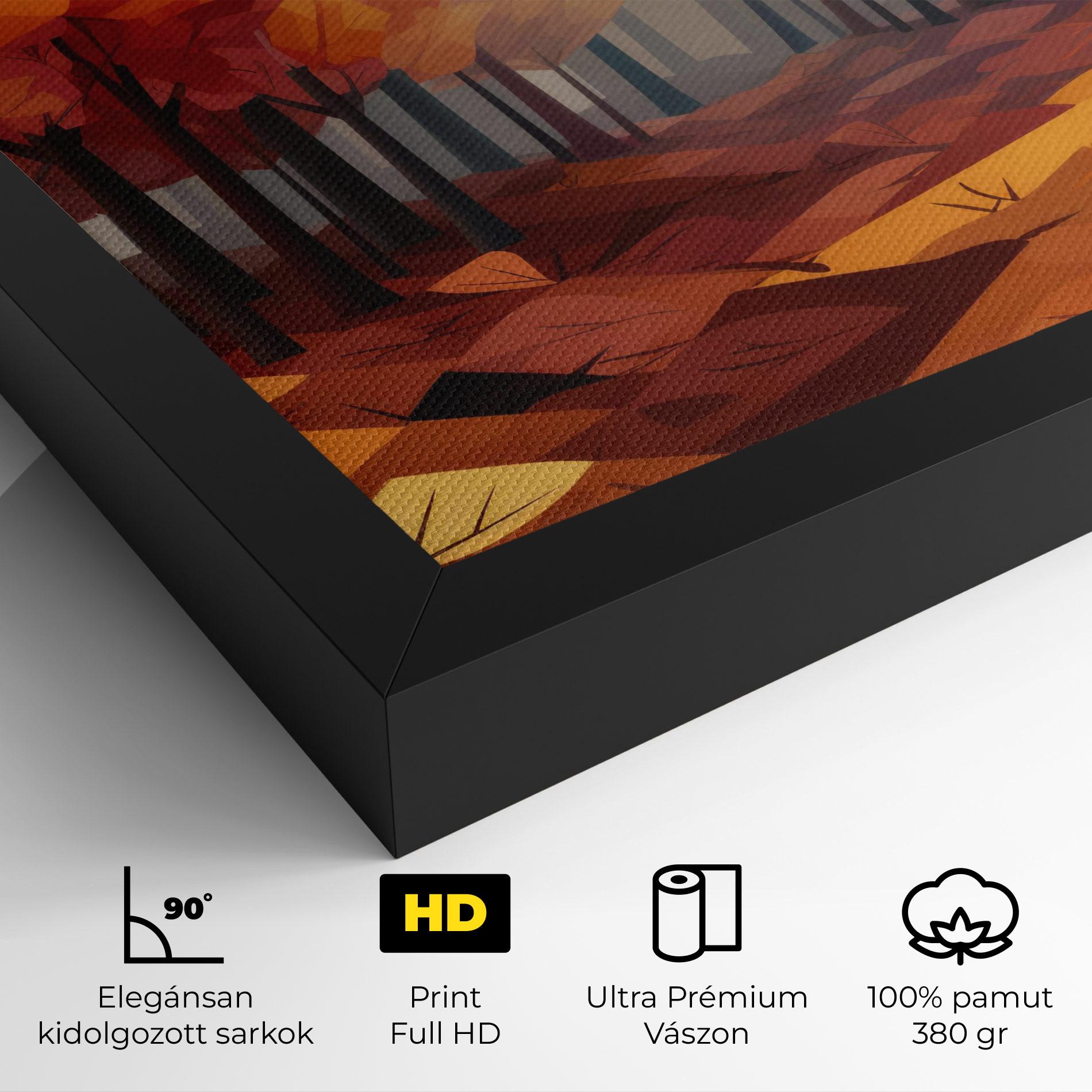 Vászonkép Autumn Forest View mockup 4