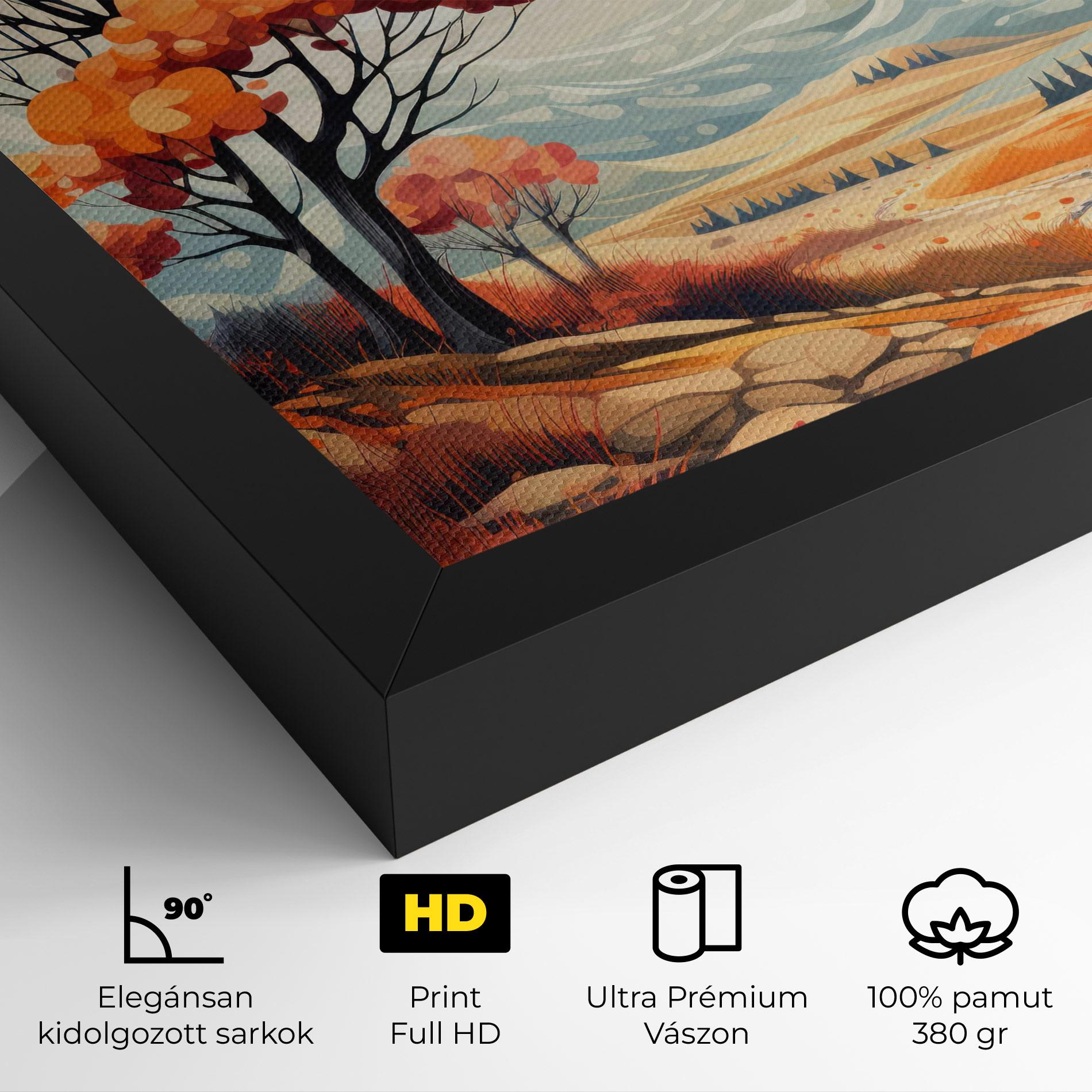 Vászonkép Autumn Tree Painting mockup 4
