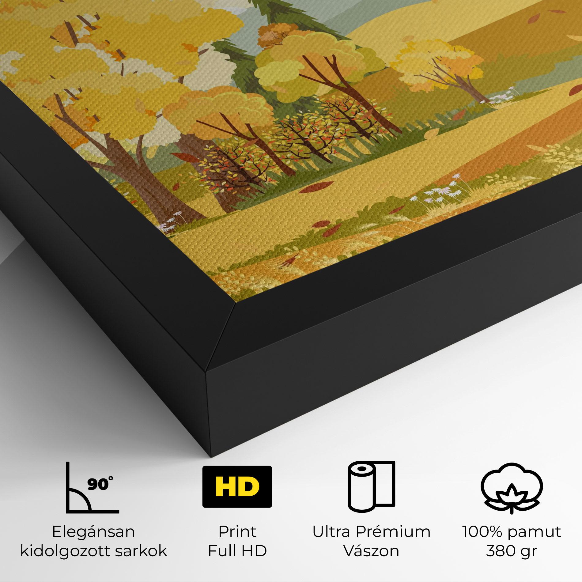 Vászonkép Autumn Yellow View mockup 4