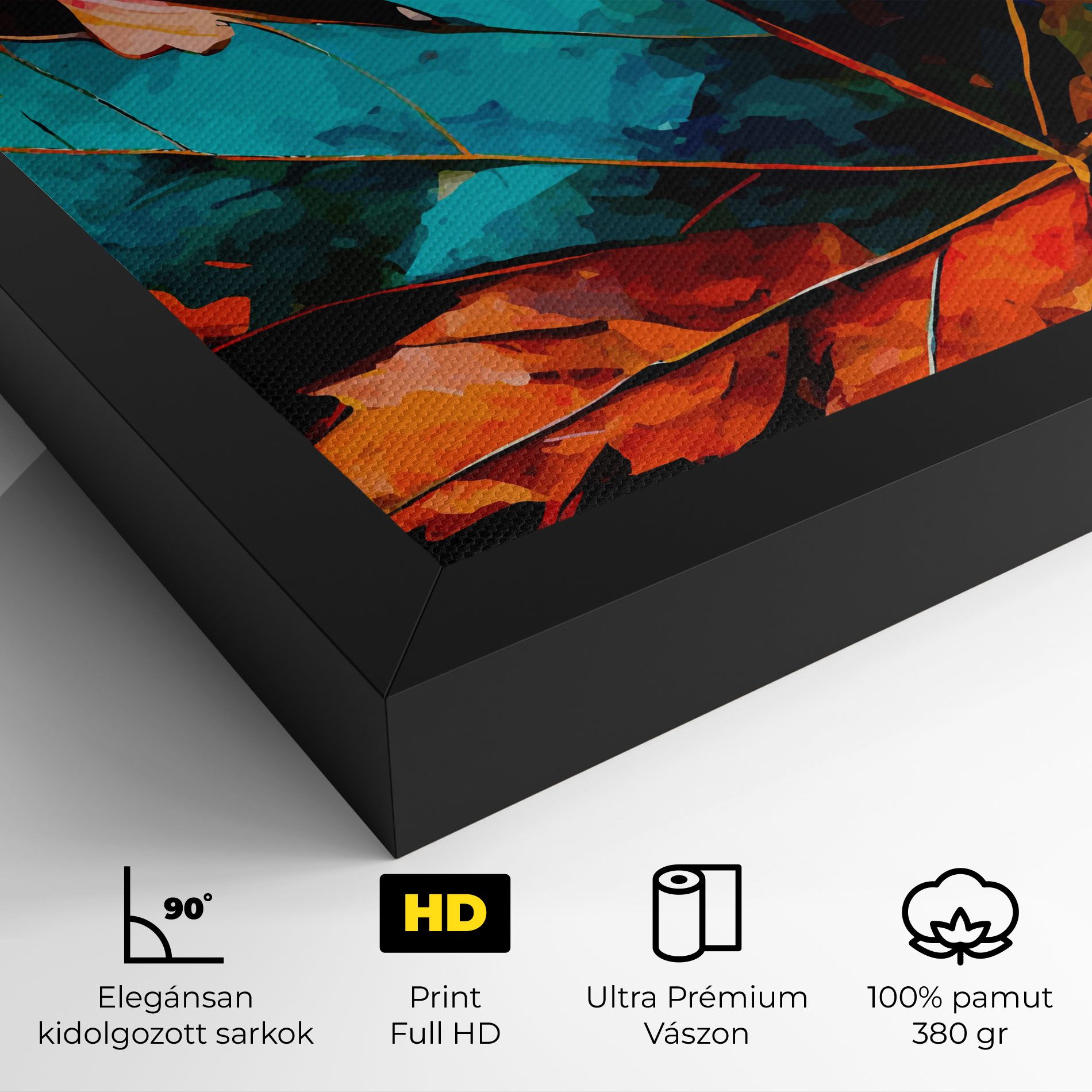 Blue Orange Leaf mockup 4