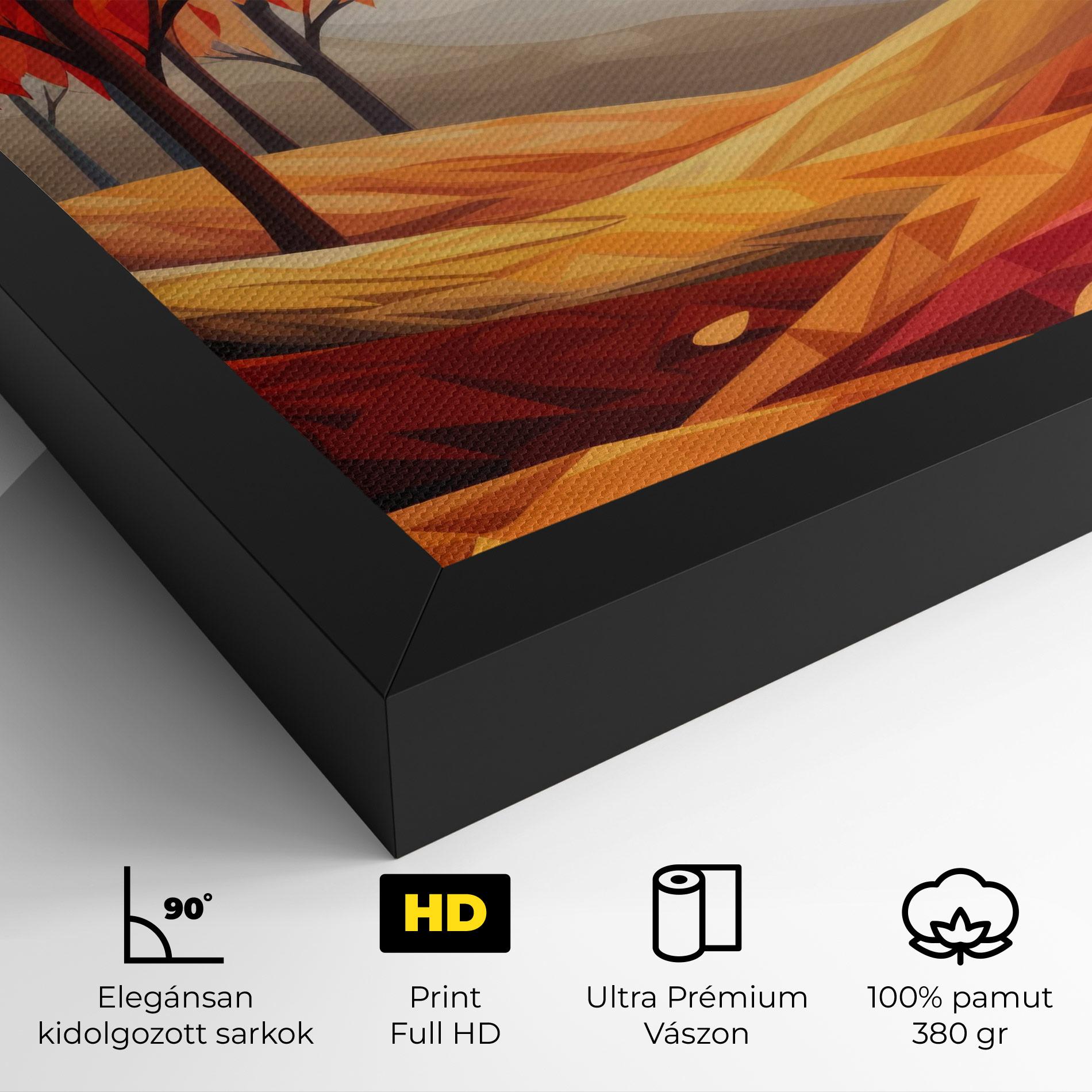 Vászonkép Red Trees Art mockup 4