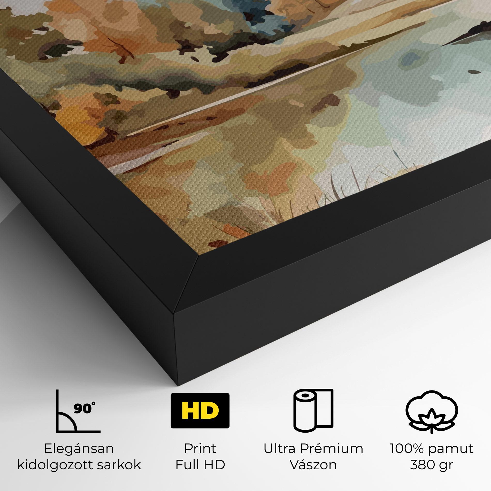 Vászonkép Watercolor Autumn mockup 4