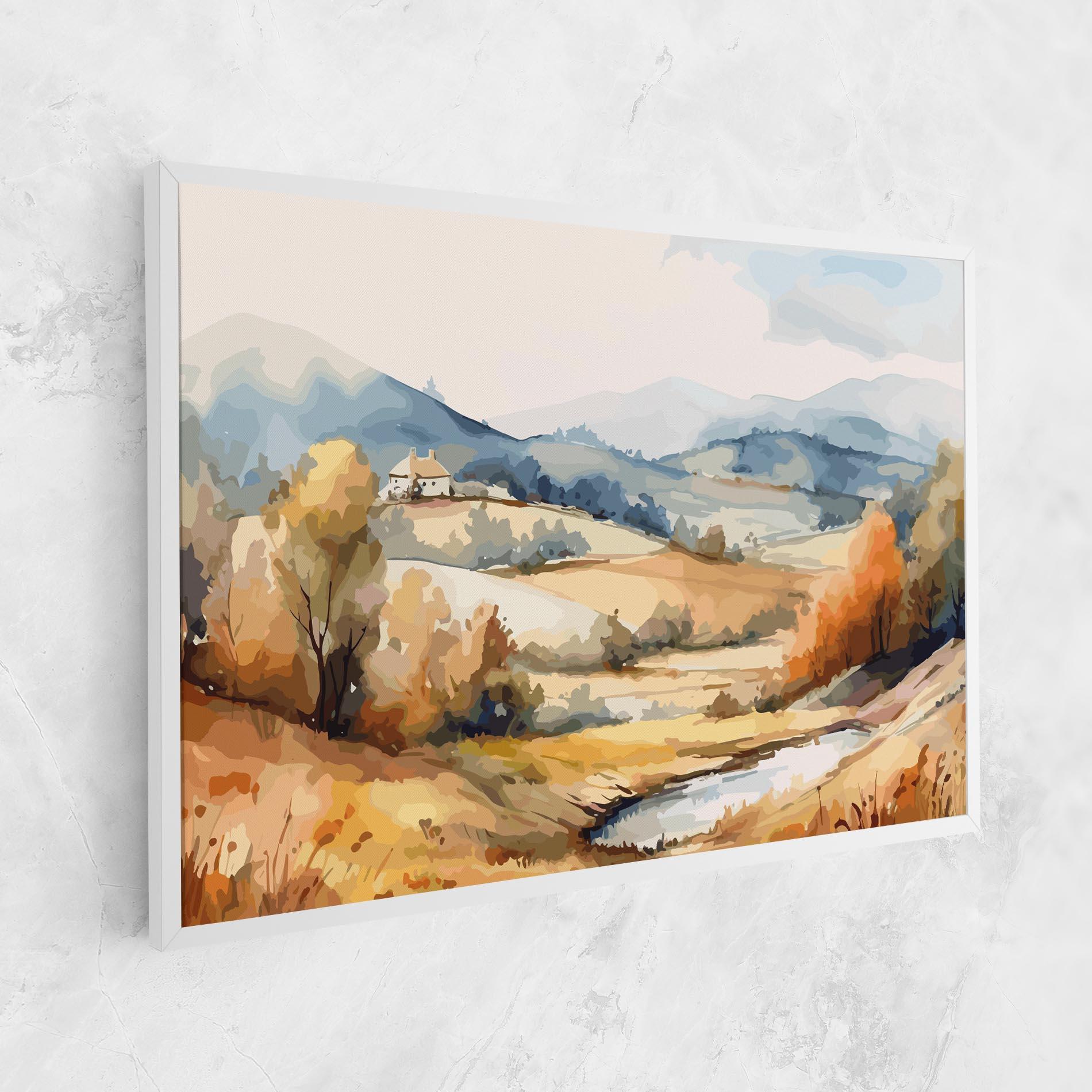 Vászonkép Blue Orange Autumn mockup 1