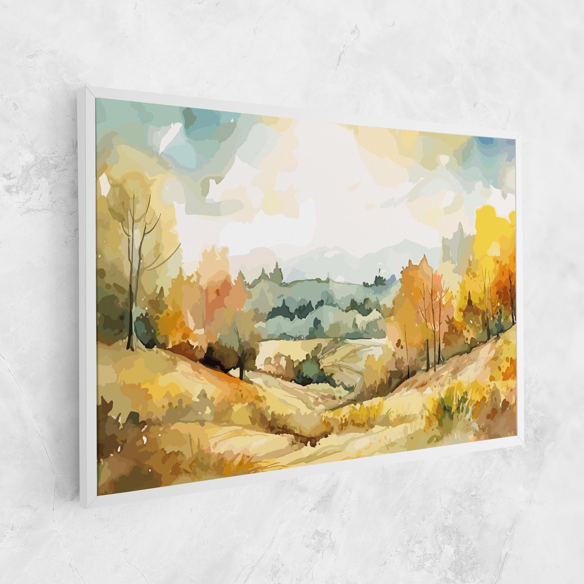 Vászonkép Green Yellow Autumn mockup 1