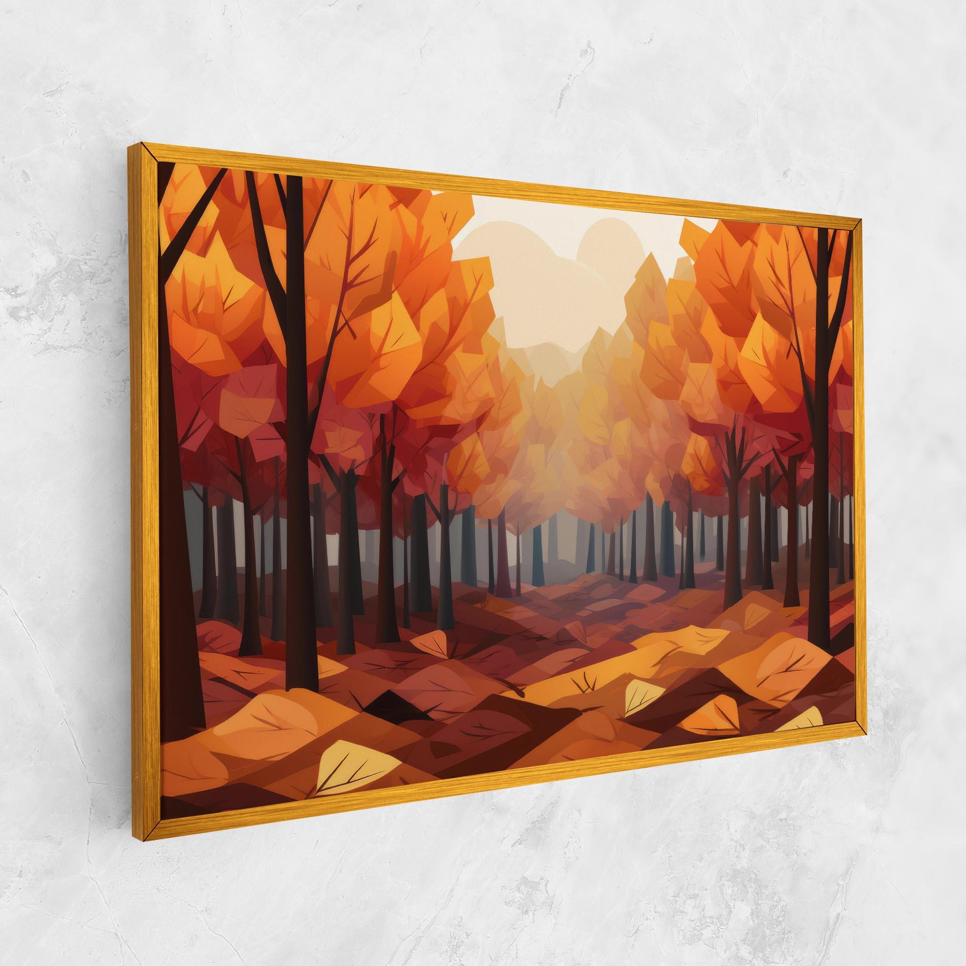 Vászonkép Autumn Forest View mockup 1