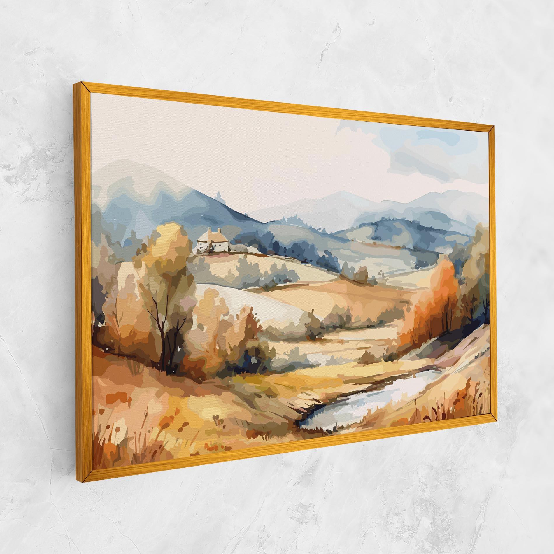 Vászonkép Blue Orange Autumn mockup 1